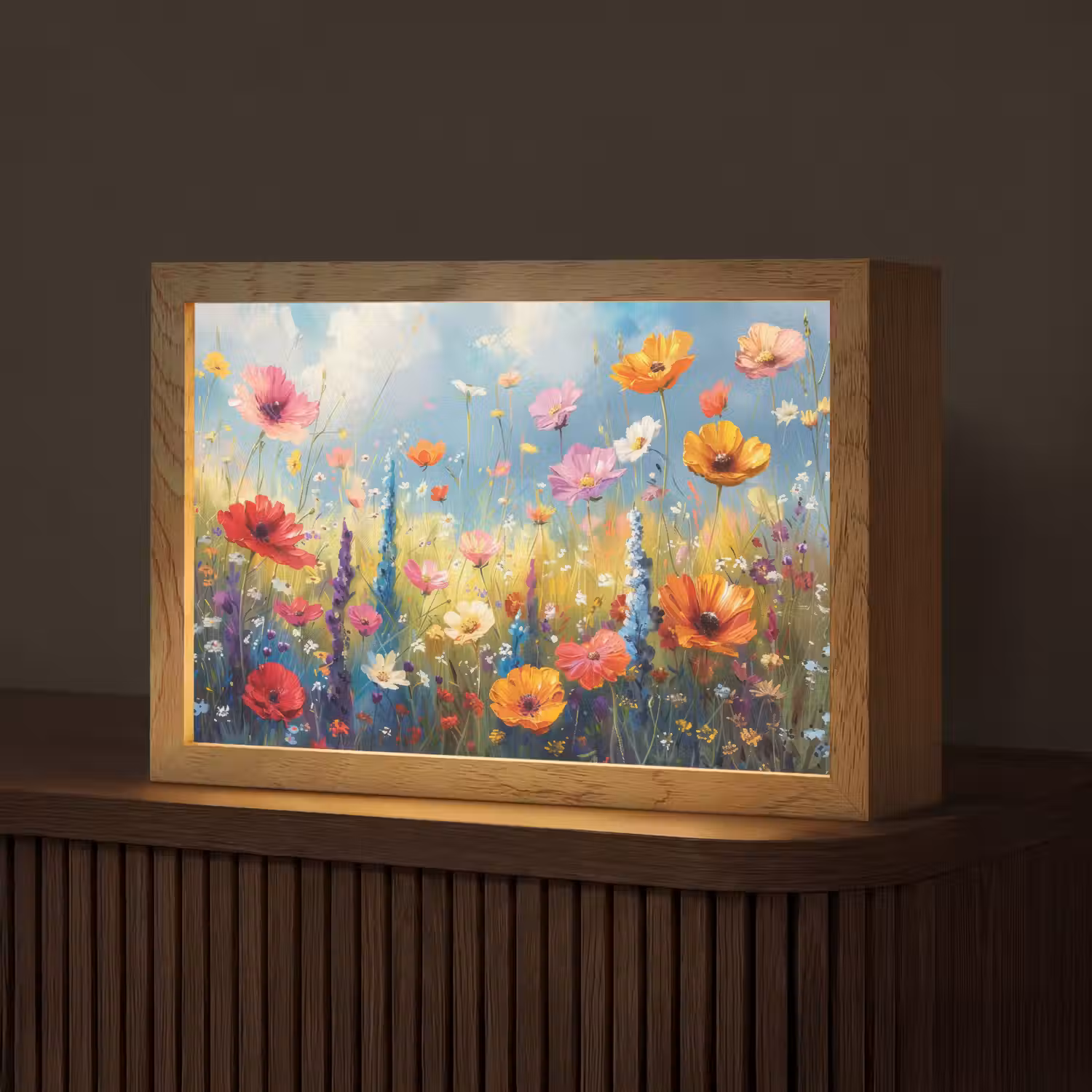 Bloemen - Natuur - Botanisch - Kunst Light Box met kabel (Tafellamp) klein -z3d_website