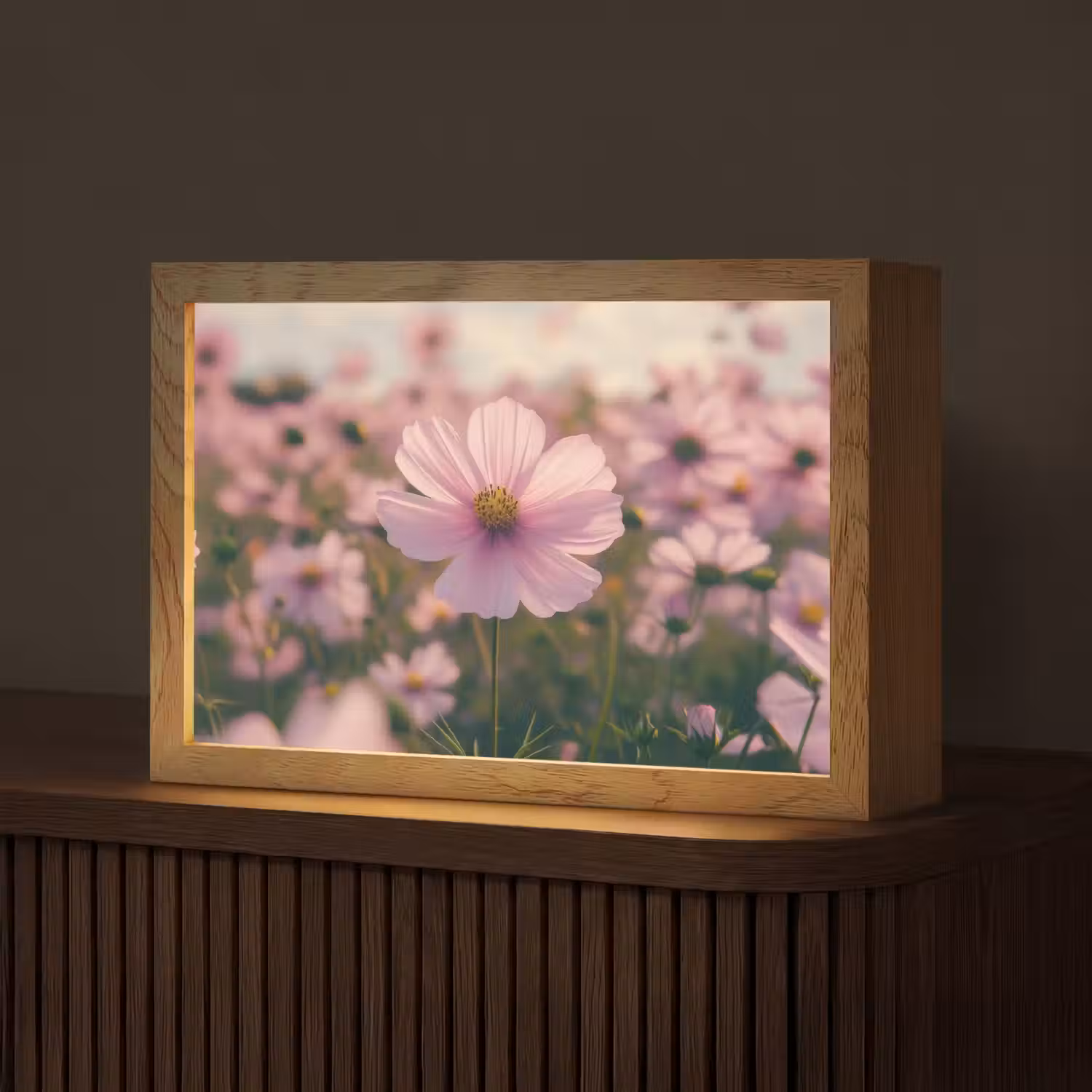 Bloemen - Paars - Wazig Light Box met kabel (Tafellamp) klein -z3d_website