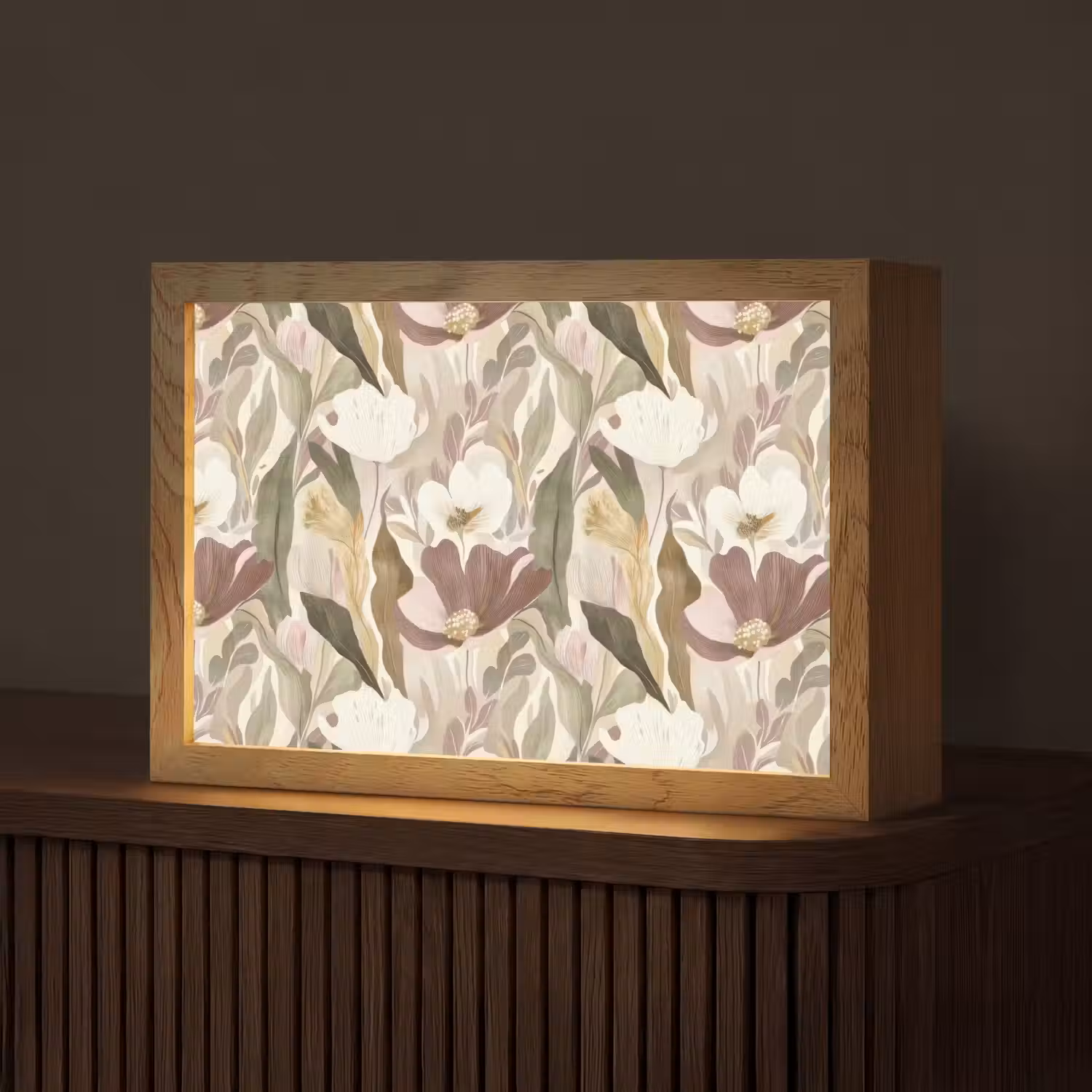Bloemen - Aquarel - Kleurrijk Light Box met kabel (Tafellamp) klein 924 -z3d_website