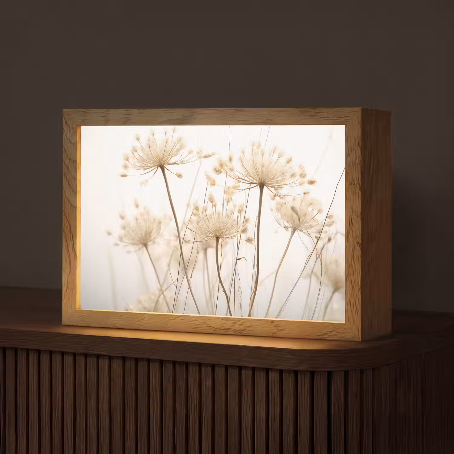 Bloemen - Wit - Zonlicht Light Box met kabel (Tafellamp) klein -z3d_website