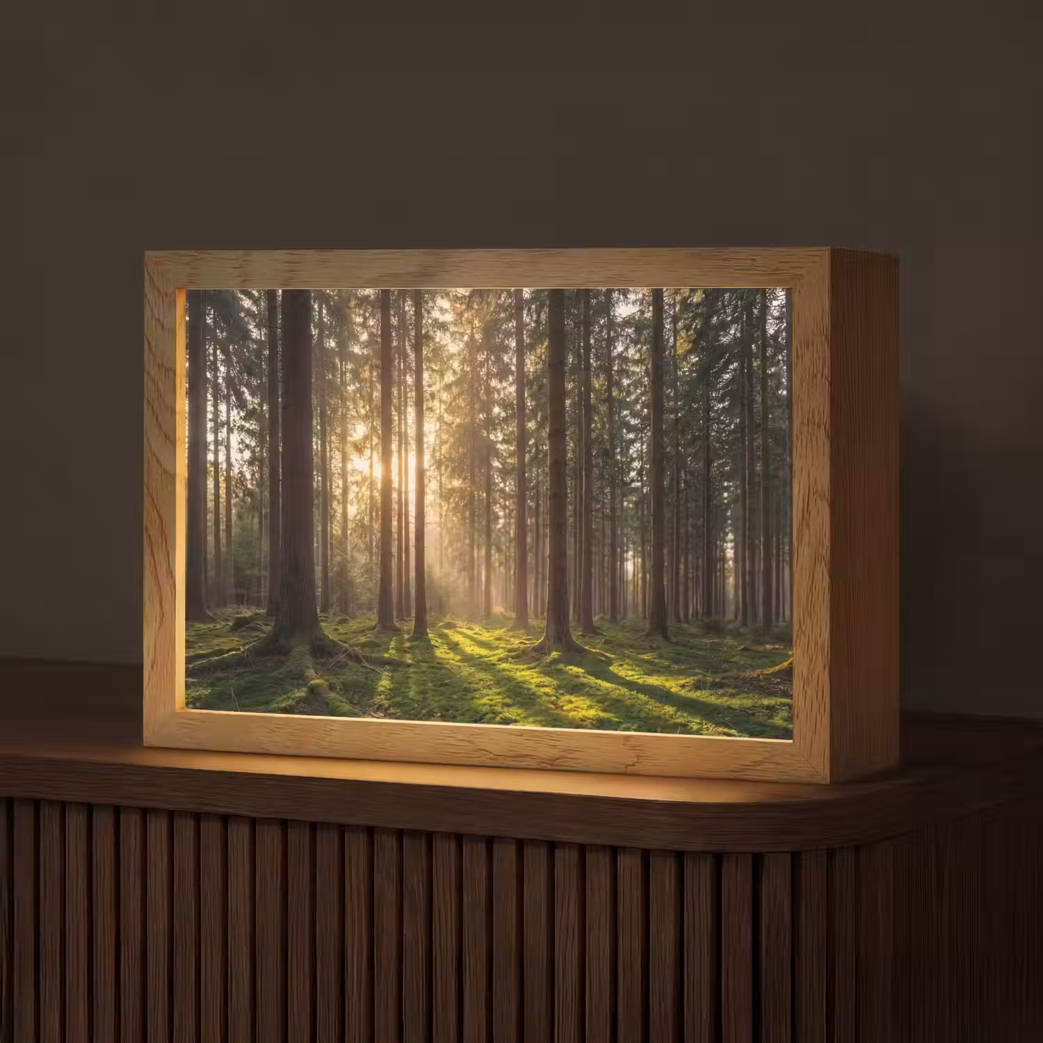 Bos - Gras - Zonlicht Light Box met kabel (Tafellamp) klein -z3d_website