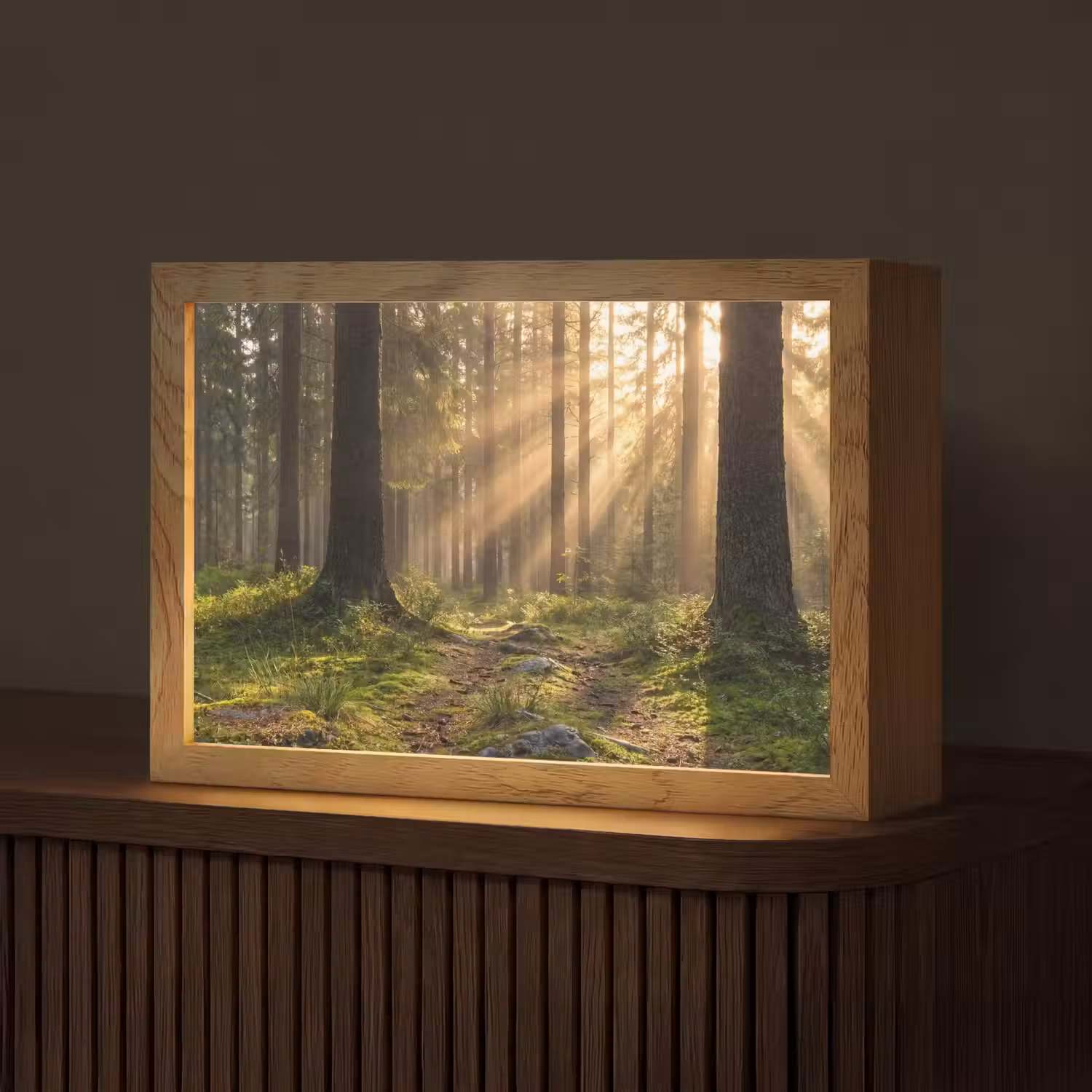 Bos - Zonlicht - Gras Light Box met kabel (Tafellamp) klein -z3d_website