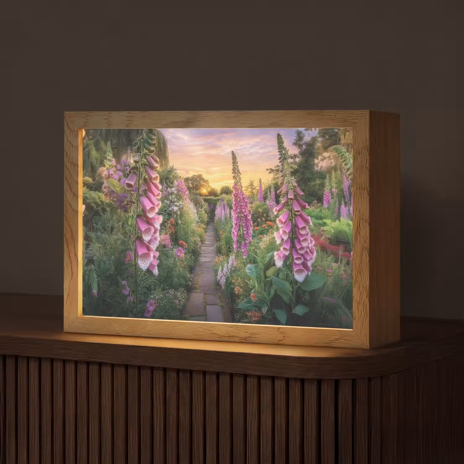 Vingerhoedskruid - Bloemen - Tuin Light Box met kabel (Tafellamp) klein -z3d_website