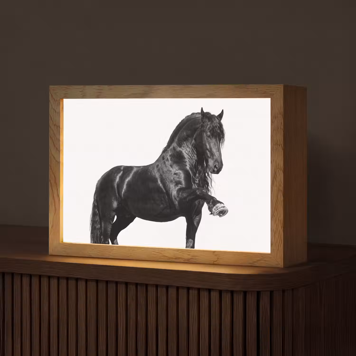 Fries - Hengst - Modern Light Box met kabel (Tafellamp) klein -z3d_website