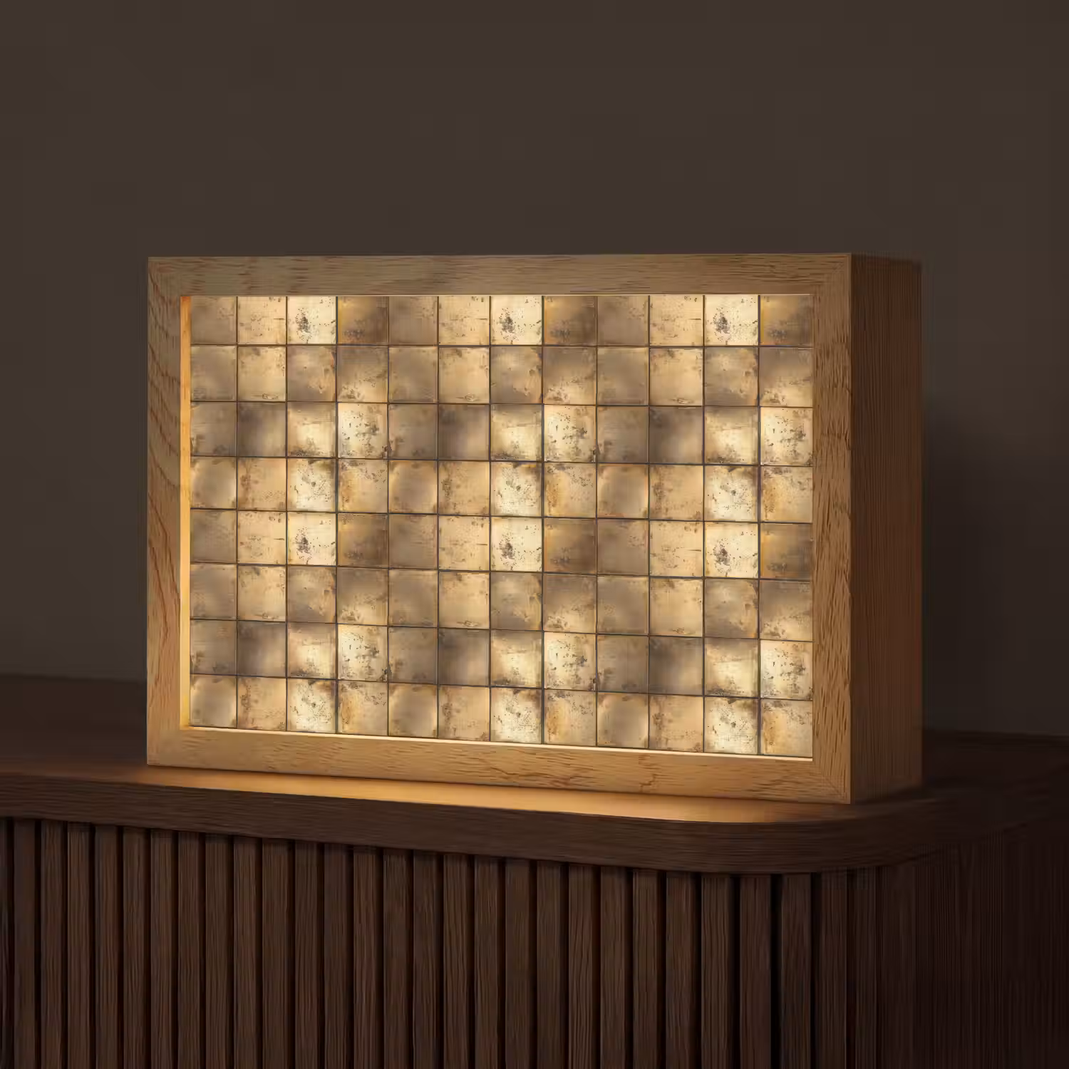 Geometrisch - Tegels - Goud Light Box met kabel (Tafellamp) klein 924 -z3d_website