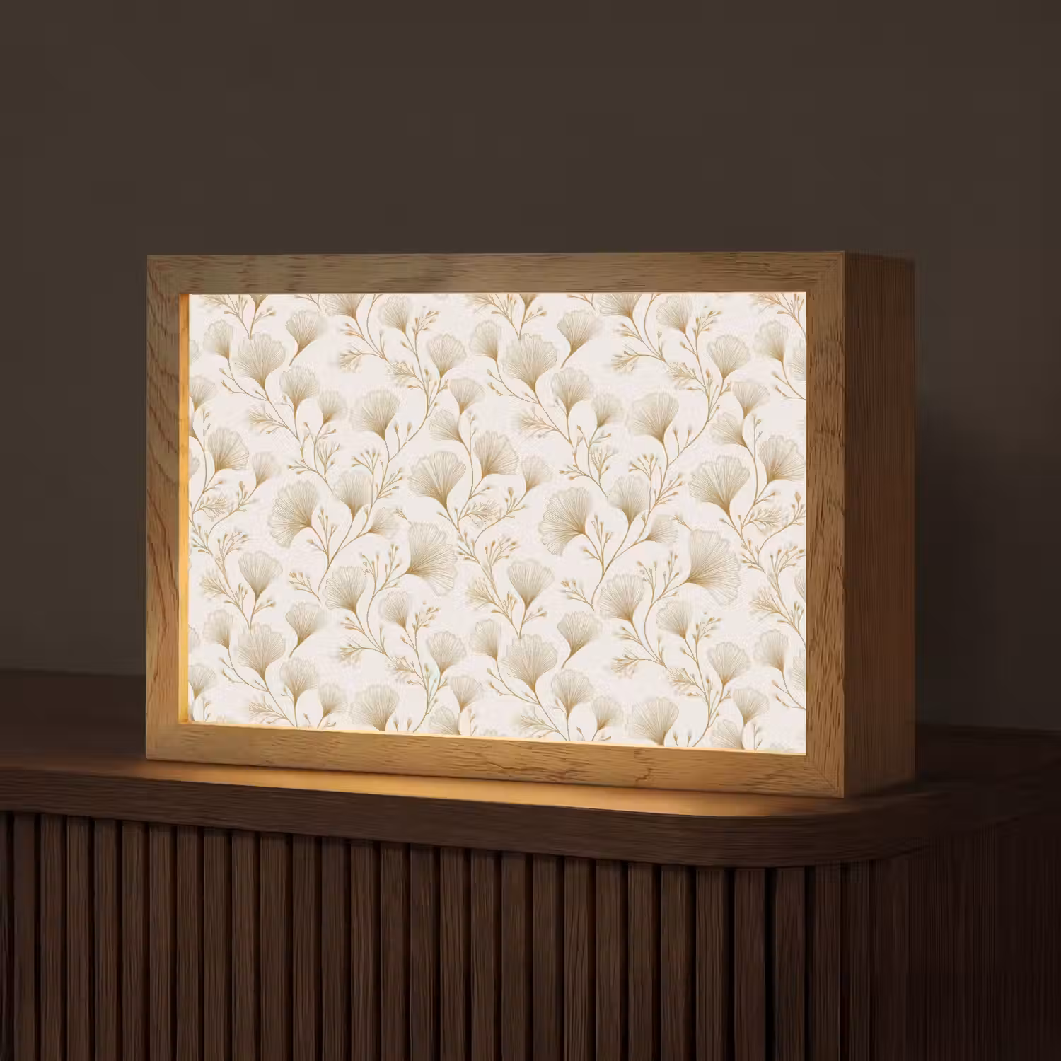 Ginkgo - Takken - Goud Light Box met kabel (Tafellamp) klein 924 -z3d_website