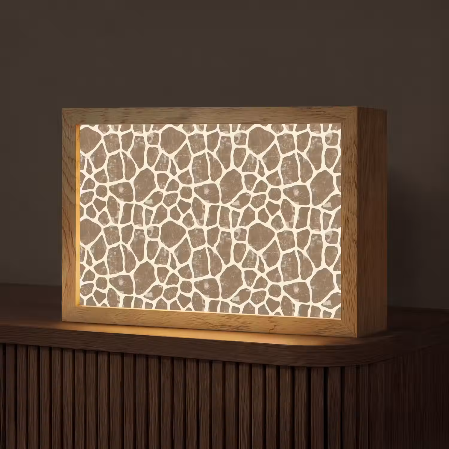 Giraf - Klassiek - Bruin Light Box met kabel (Tafellamp) klein 924 -z3d_website
