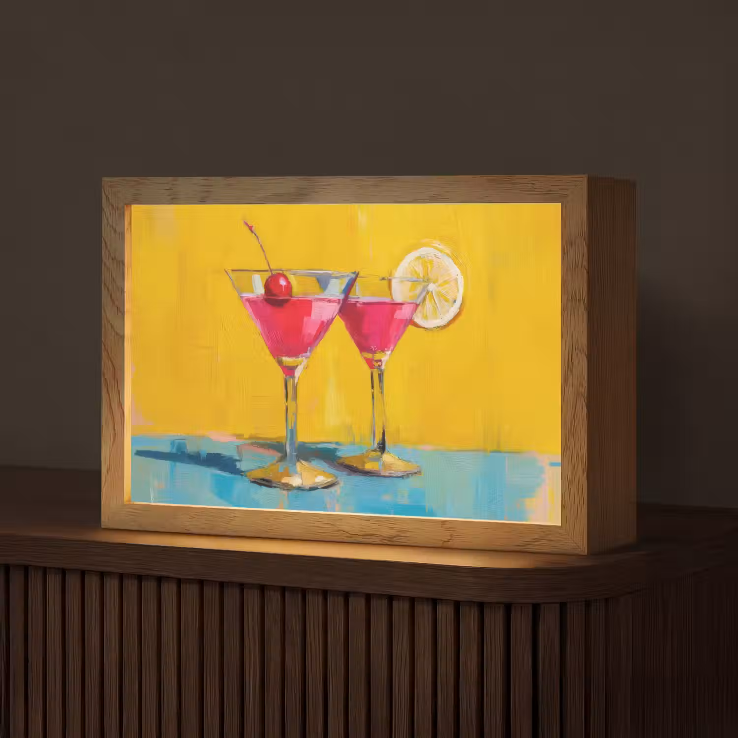 Glazen - Cocktail - Citroen - Kers Light Box met kabel (Tafellamp) klein -z3d_website