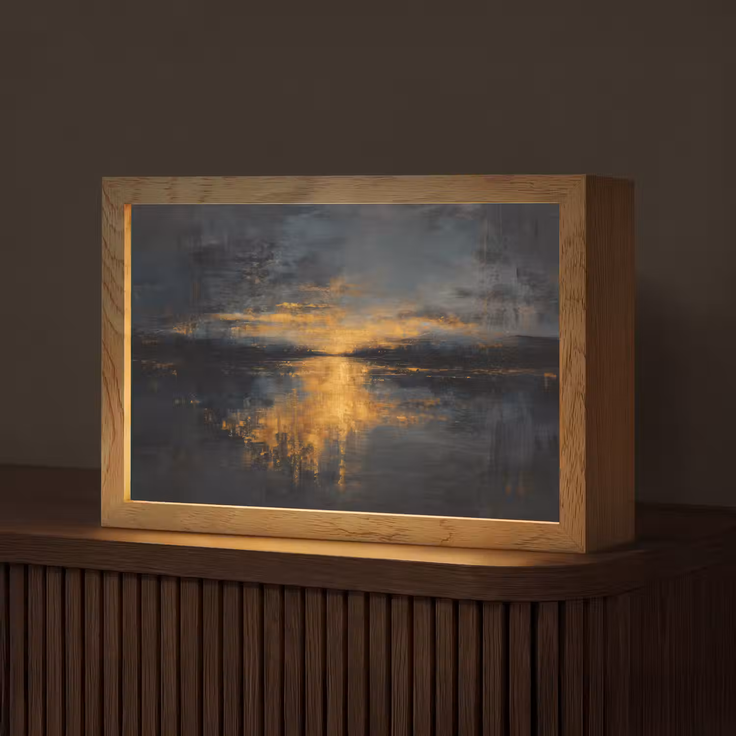 Gouden Reflectie op Water Light Box met kabel (Tafellamp) klein -z3d_website