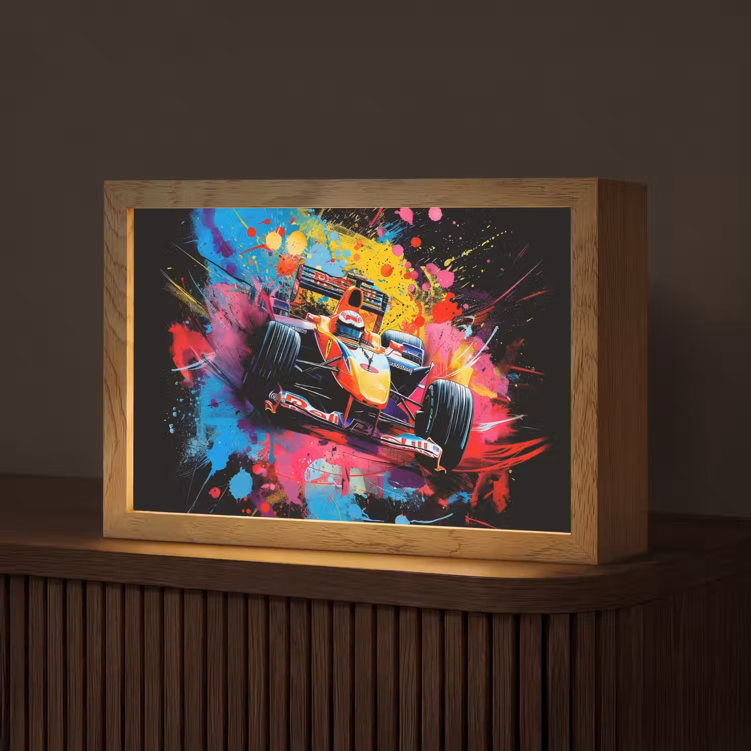 Graffiti - Sport - Auto - Formule 1 - Autosport Light Box met kabel (Tafellamp) klein -z3d_website