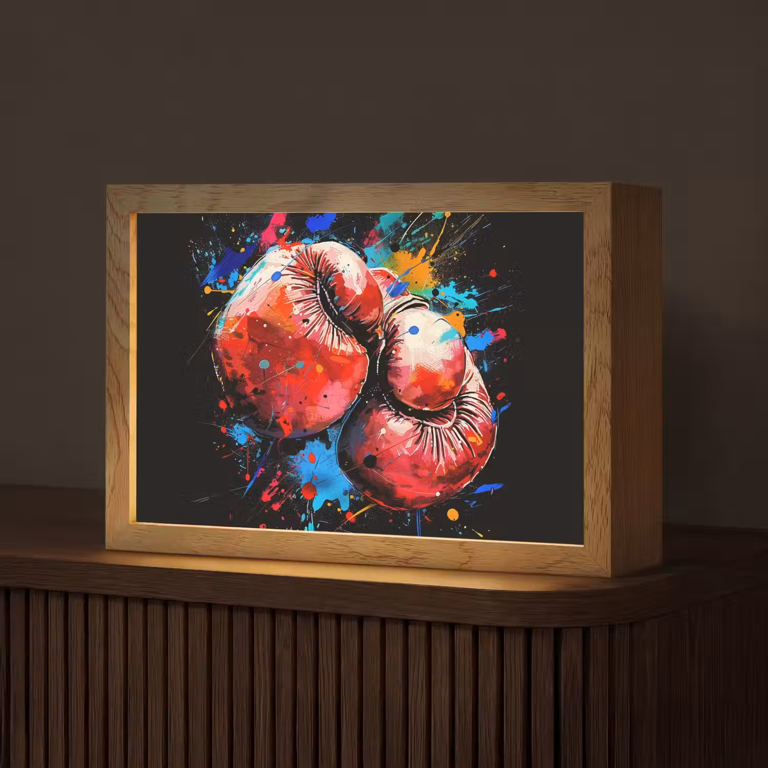 Graffiti - Sport - Boksen - Bokshandschoenen Light Box met kabel (Tafellamp) klein -z3d_website
