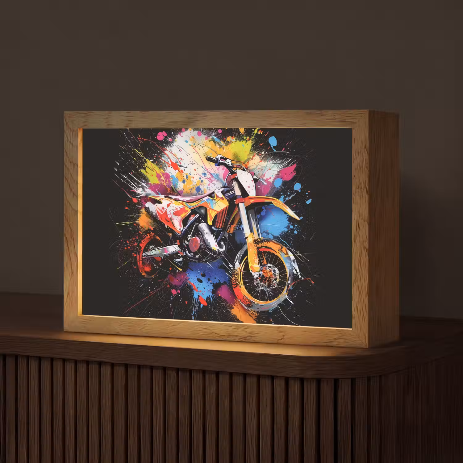 Graffiti - Sport - Motor - Motorcross Light Box met kabel (Tafellamp) klein -z3d_website