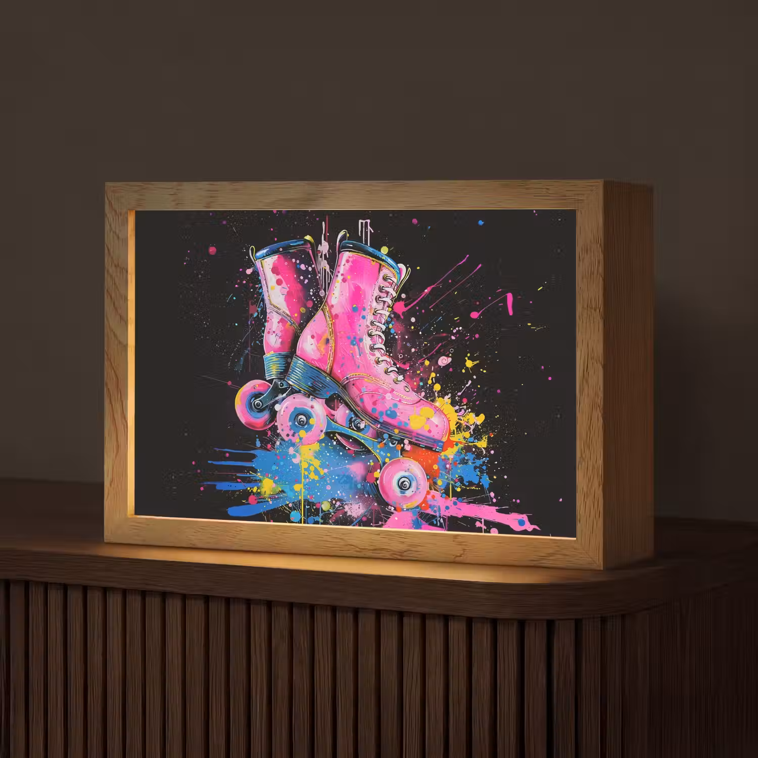 Graffiti - Sport - Rolschaatsen - Skating Light Box met kabel (Tafellamp) klein -z3d_website