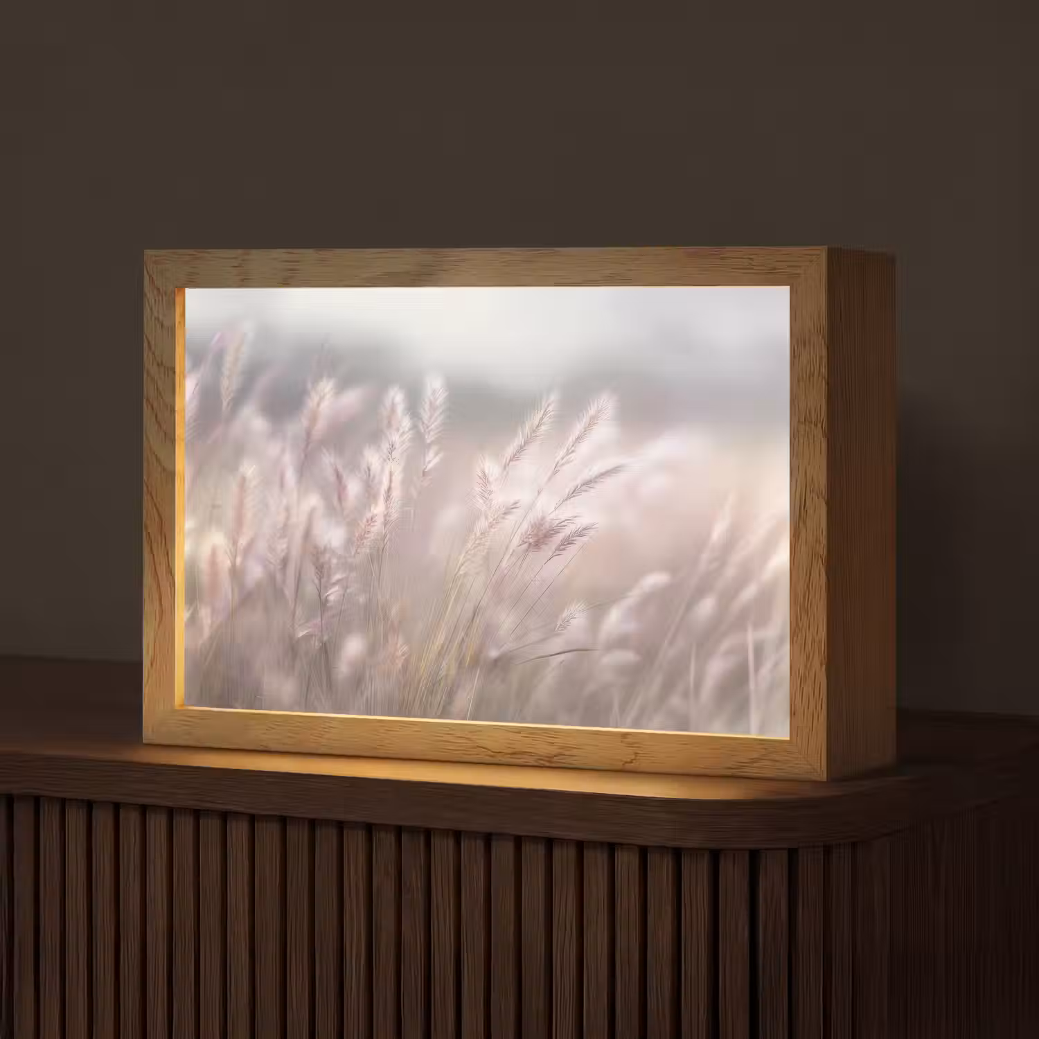 Graspluimen - Wind - Beige - Mistig Light Box met kabel (Tafellamp) klein -z3d_website