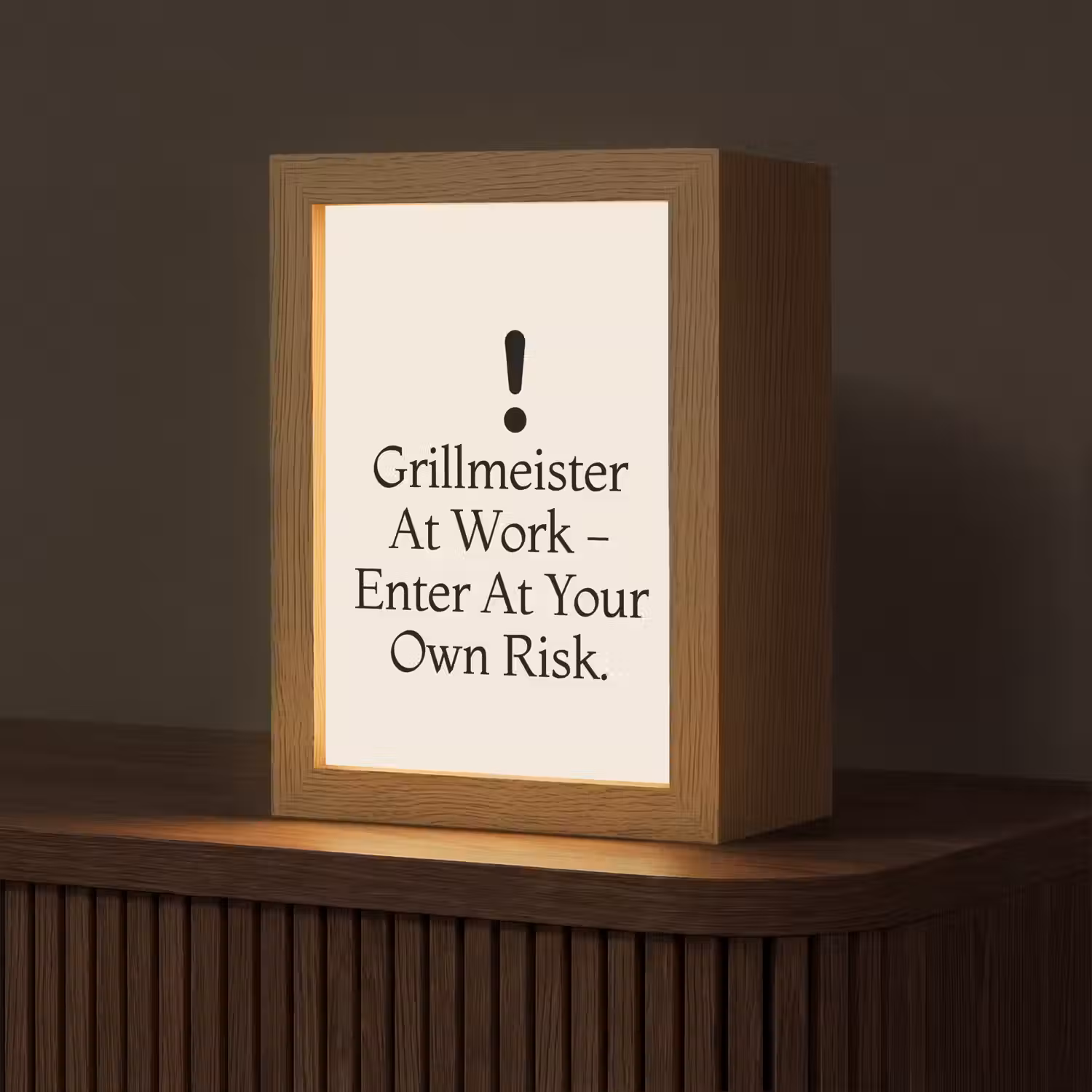 Grill - Uitroepteken - Zwart - Tekst Light Box met kabel (Tafellamp) klein -z3d_website