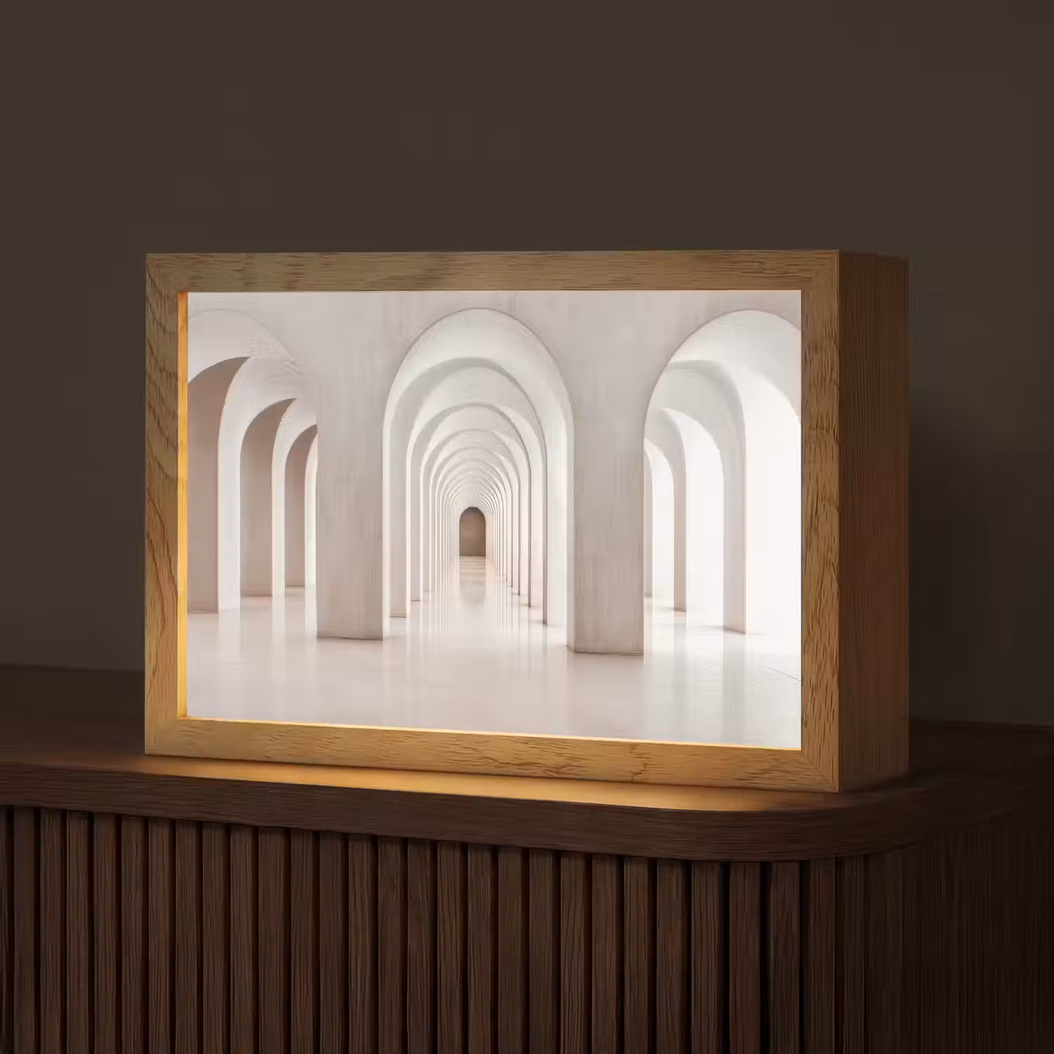 Hal - Bogen - Symmetrisch - Modern Light Box met kabel (Tafellamp) klein -z3d_website