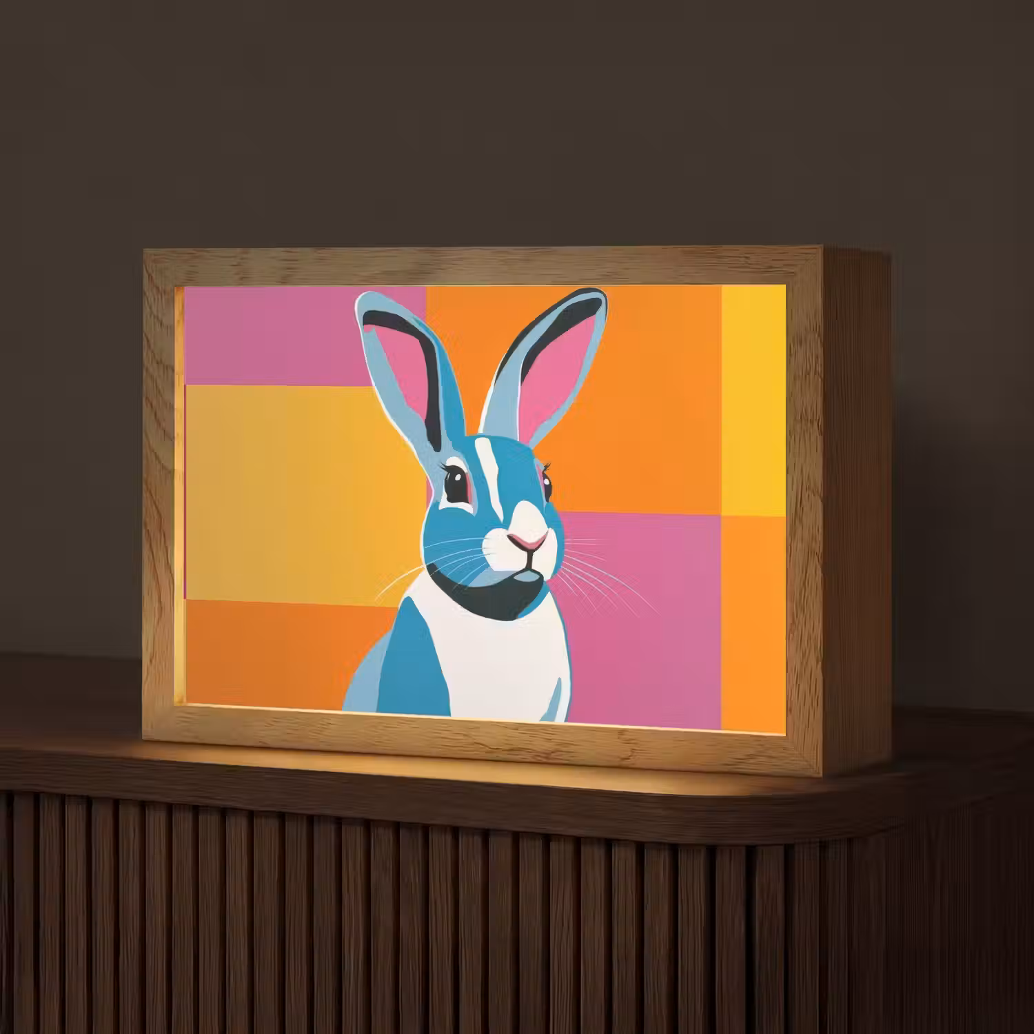 Haas - Kleurvakken - Oren - Roze Light Box met kabel (Tafellamp) klein -z3d_website