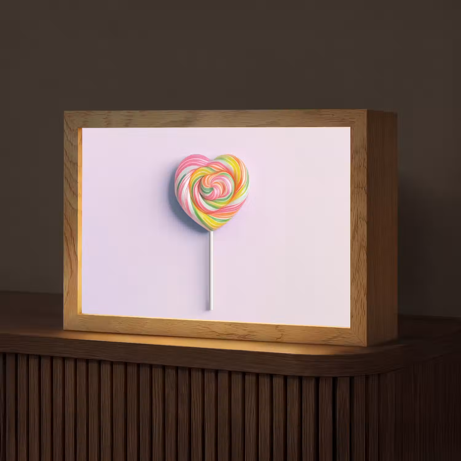 Hart - Lolly - Snoep Light Box met kabel (Tafellamp) klein -z3d_website
