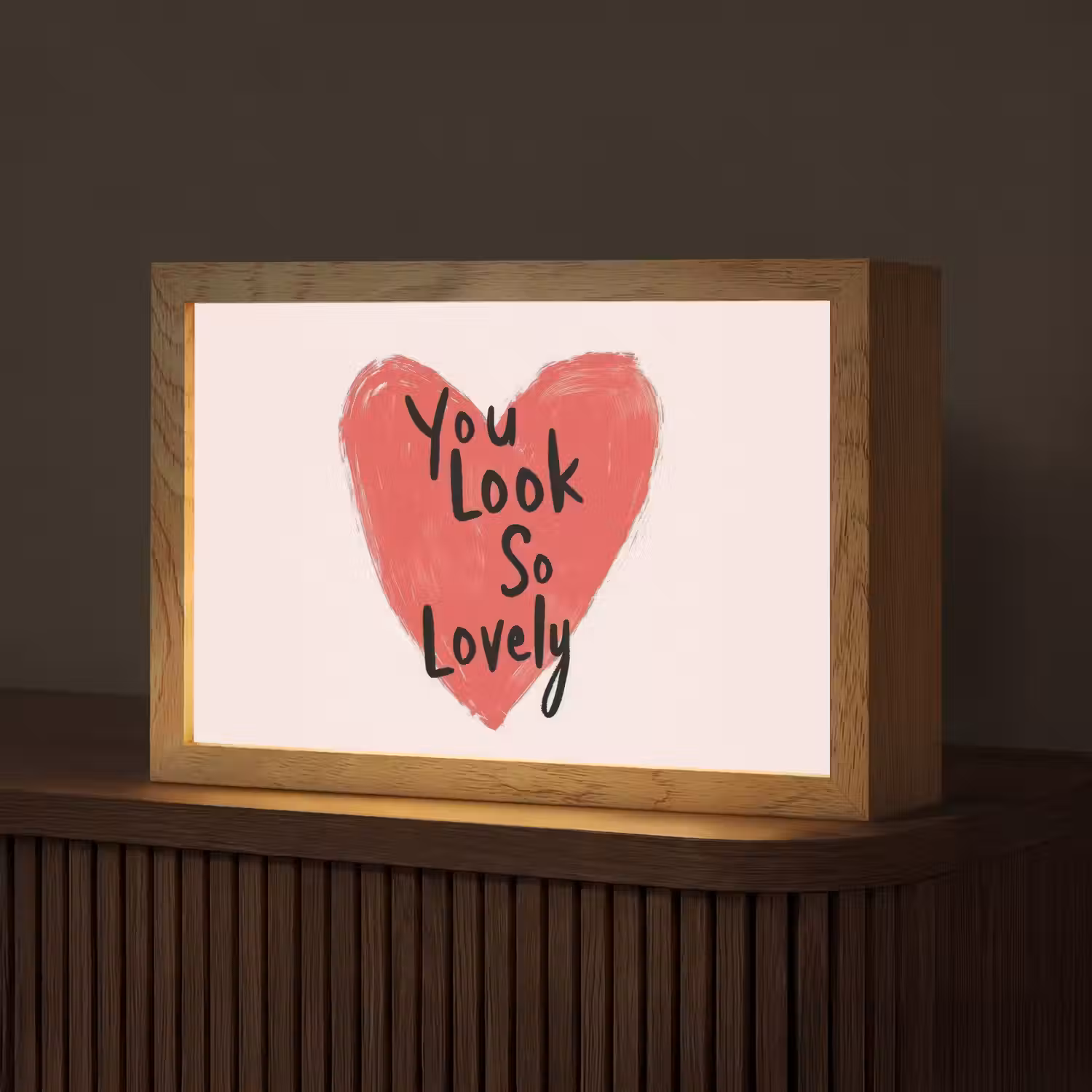 Hart - Rood - Valentijn Light Box met kabel (Tafellamp) klein -z3d_website