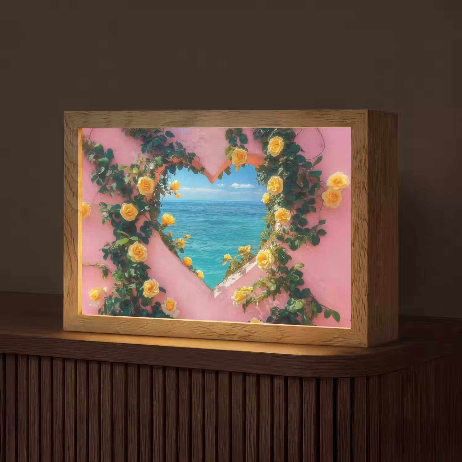 Hart - Zee - Muur Light Box met kabel (Tafellamp) klein -z3d_website