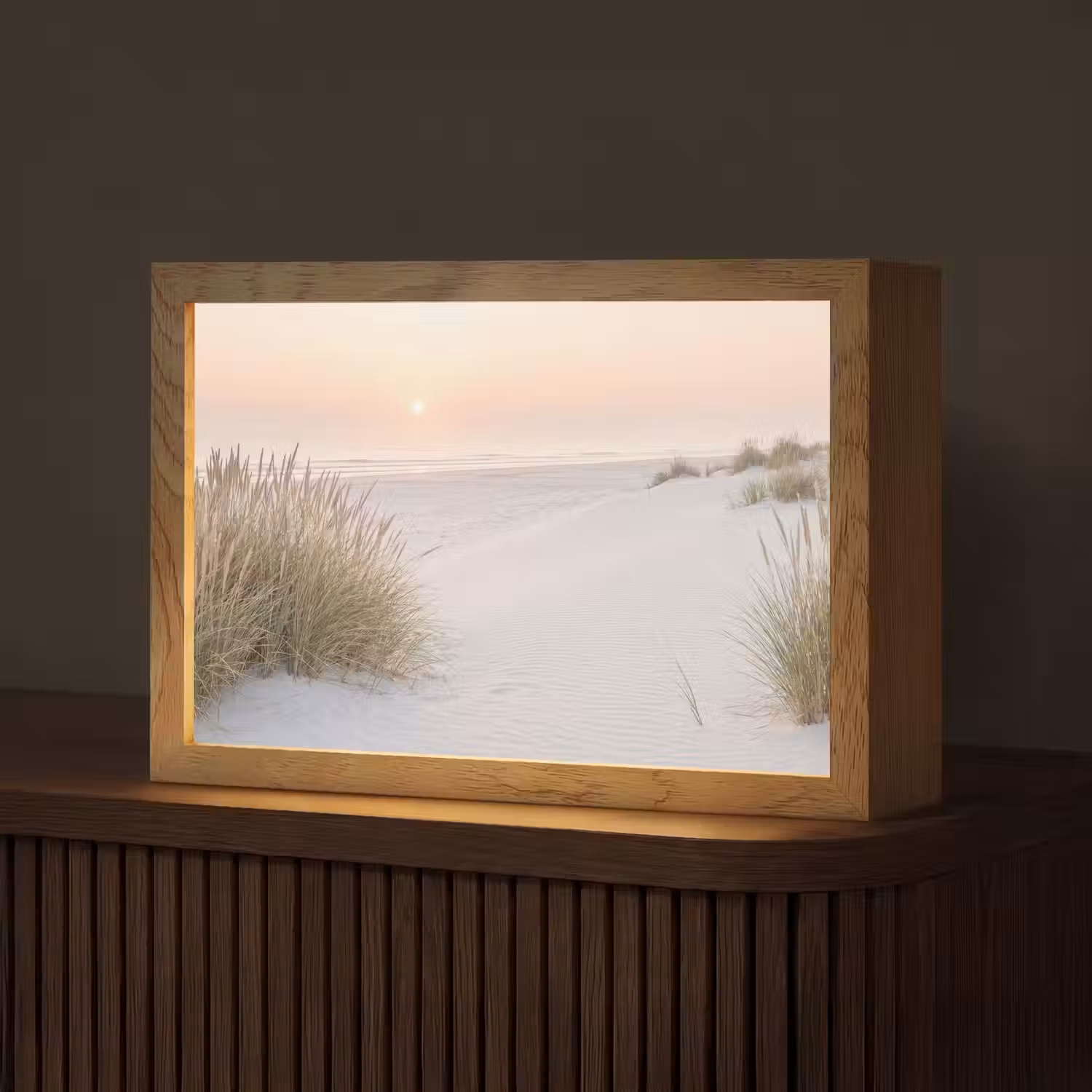 Horizon - Duinlandschap - Zand Light Box met kabel (Tafellamp) klein -z3d_website