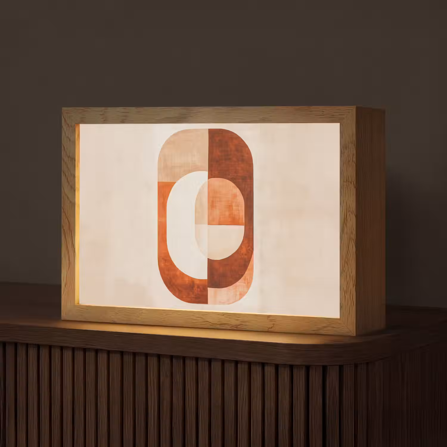 Illustratie - Abstract - Vormen - Rood Light Box met kabel (Tafellamp) klein -z3d_website