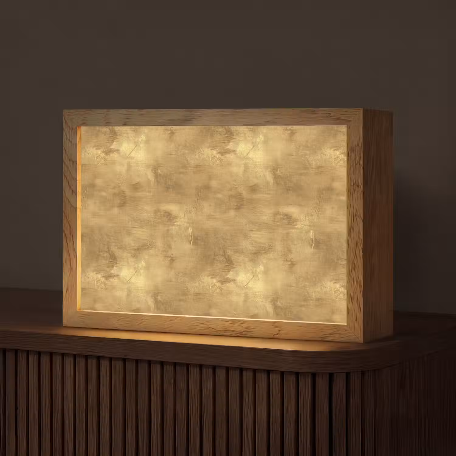 Industrieel - Textuur - Goud Light Box met kabel (Tafellamp) klein 924 -z3d_website
