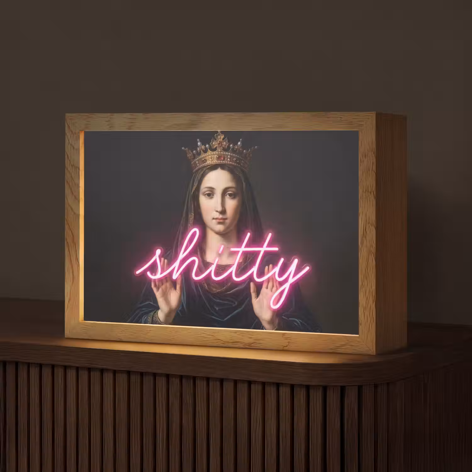 Ironisch - Tekst - Neon Light Box met kabel (Tafellamp) klein -z3d_website