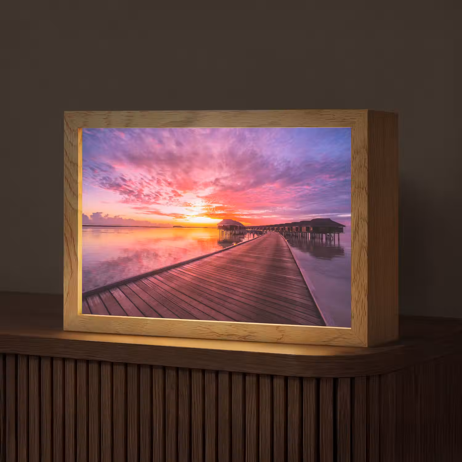 Steiger - Water - Zon - Roze - Horizon Light Box met kabel (Tafellamp) klein -z3d_website