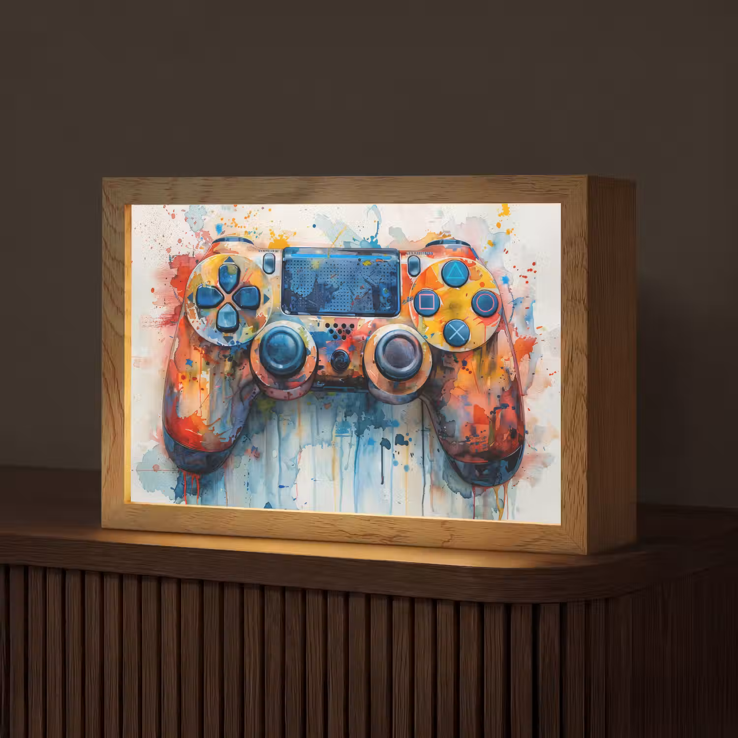 Kinder- en tiener kamer - Gaming - Game controller Light Box met kabel (Tafellamp) klein -z3d_website
