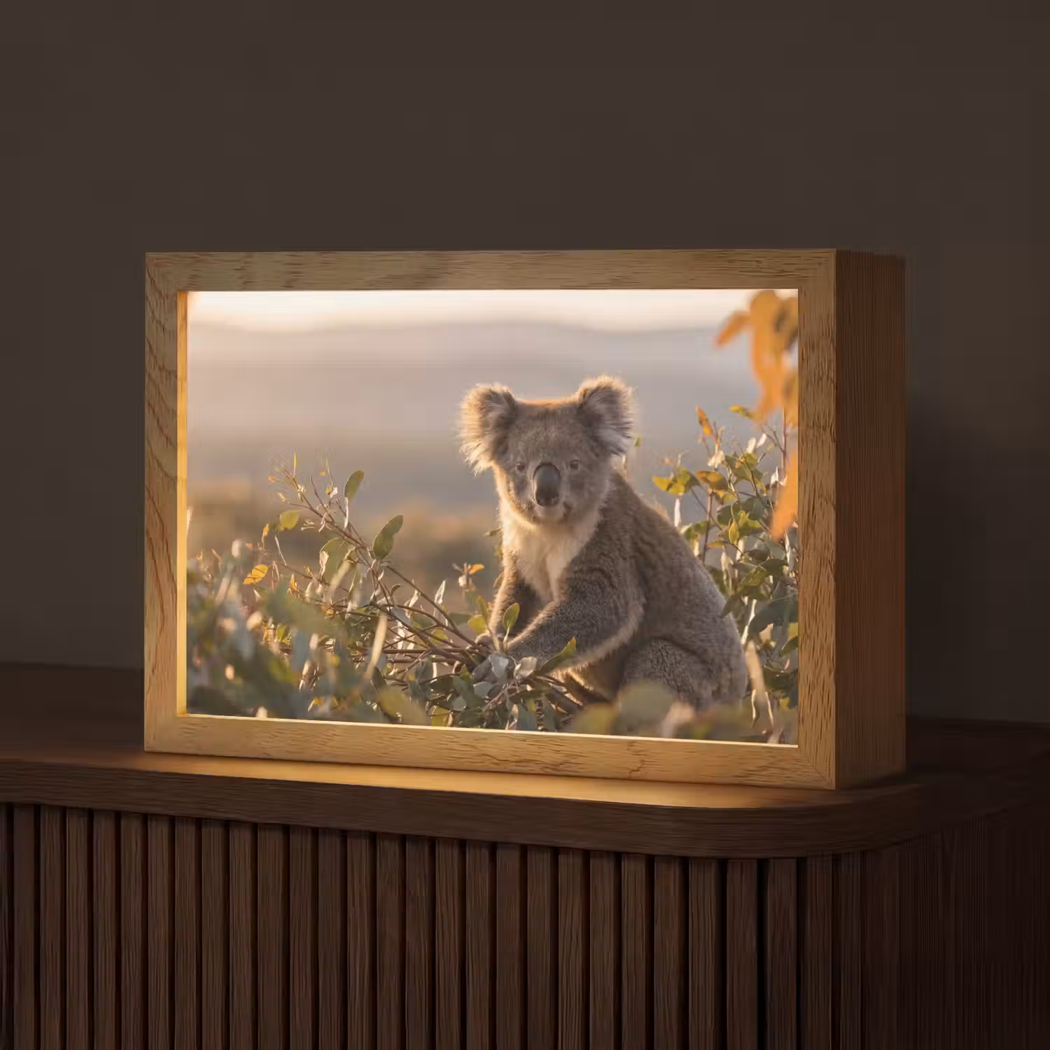 Koala - Bladeren - Ochtendlicht Light Box met kabel (Tafellamp) klein -z3d_website