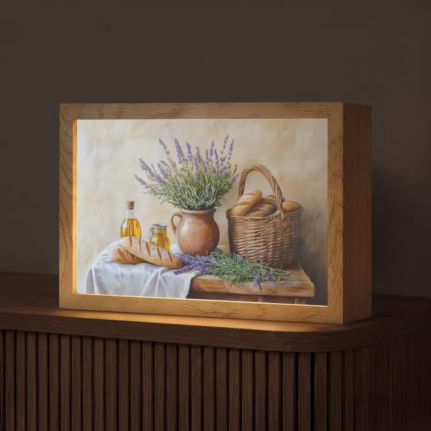 Lavendel - Brood - Stilleven Light Box met kabel (Tafellamp) klein -z3d_website