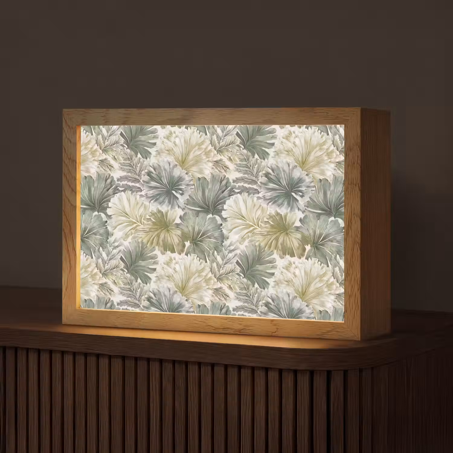 Bladeren - Botanisch - Groen Light Box met kabel (Tafellamp) klein 924 -z3d_website