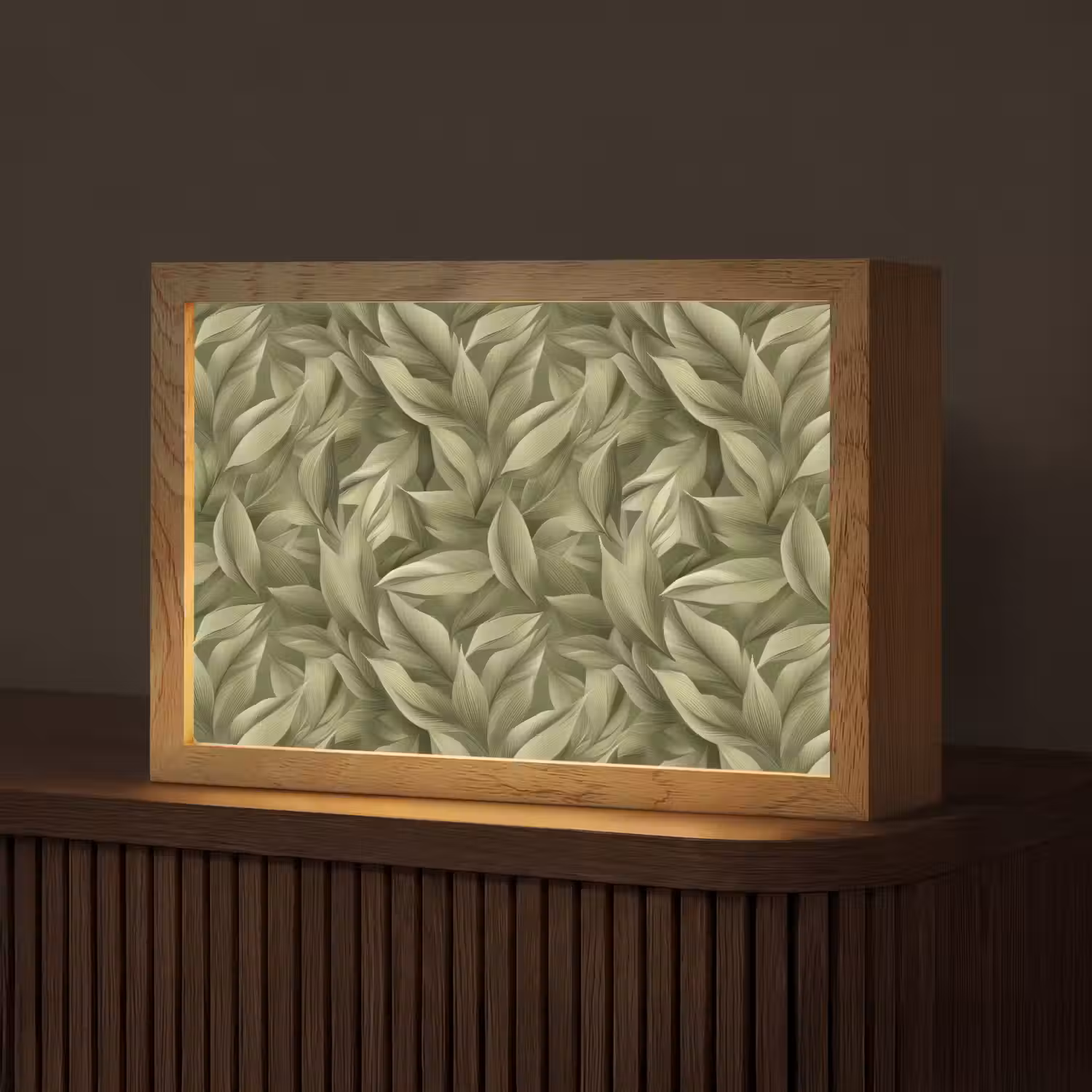 Bladeren - Modern - Groen Light Box met kabel (Tafellamp) klein 924 -z3d_website