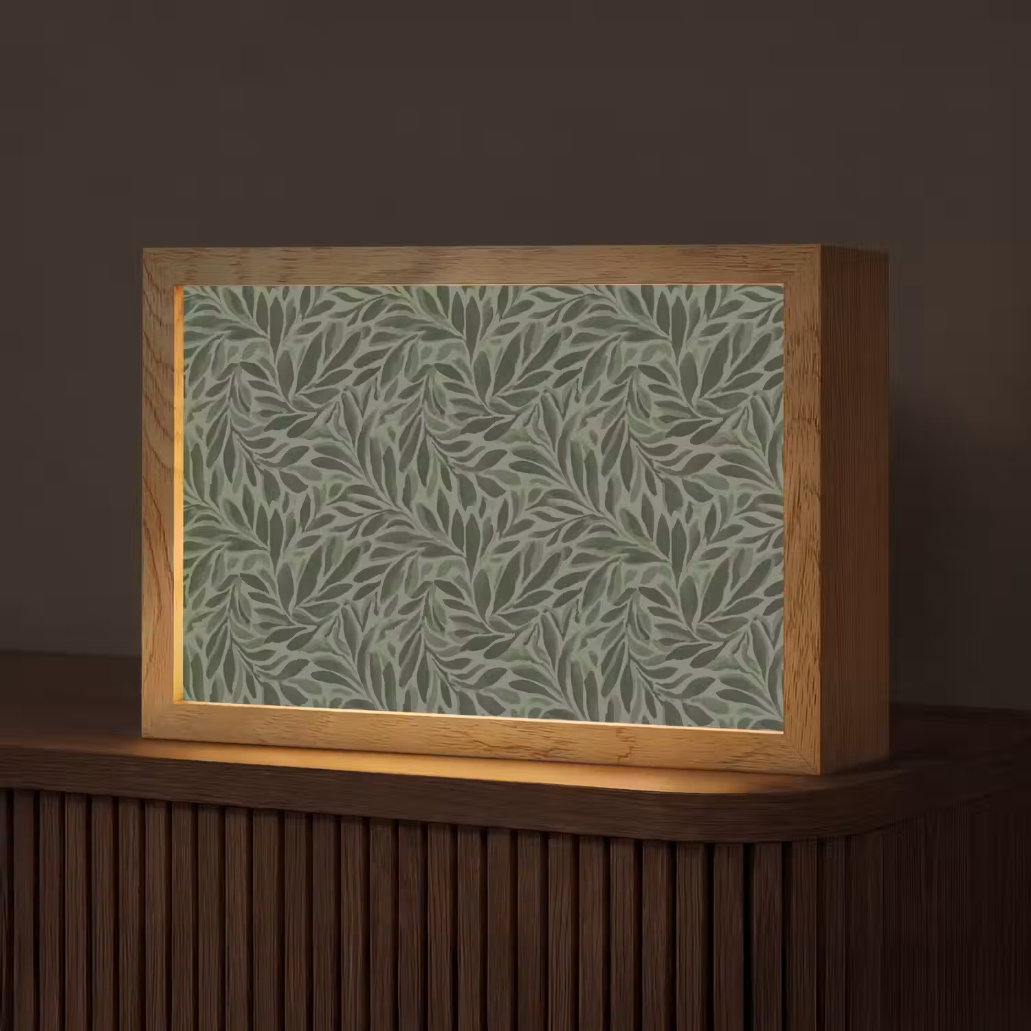 Bladeren - Organisch - Groen Light Box met kabel (Tafellamp) klein 924 -z3d_website