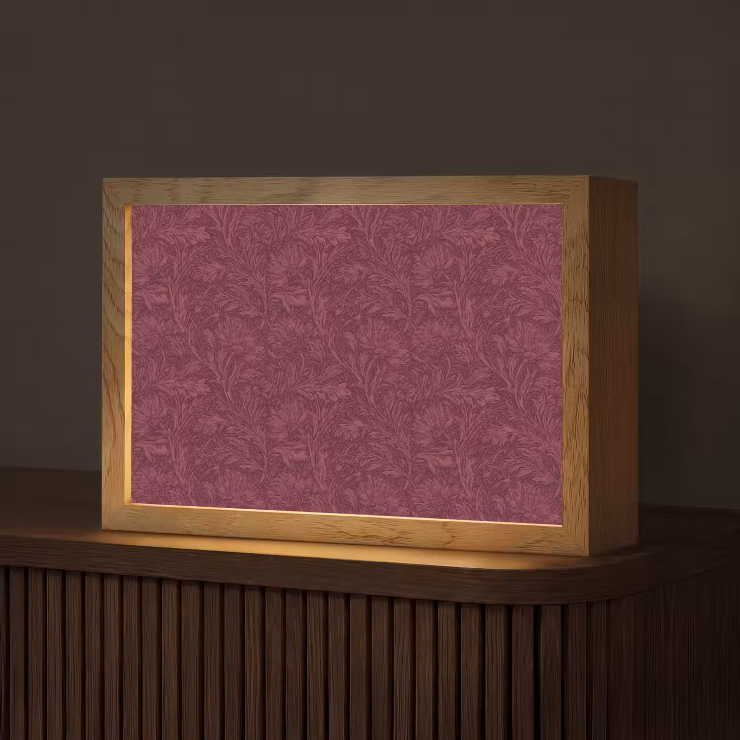 Bladeren - Patroon - Paars Light Box met kabel (Tafellamp) klein 924 -z3d_website