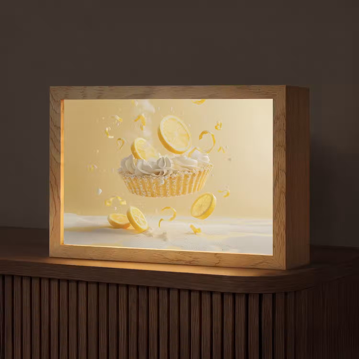 Citroen - Taart - Eten - Geel Light Box met kabel (Tafellamp) klein -z3d_website