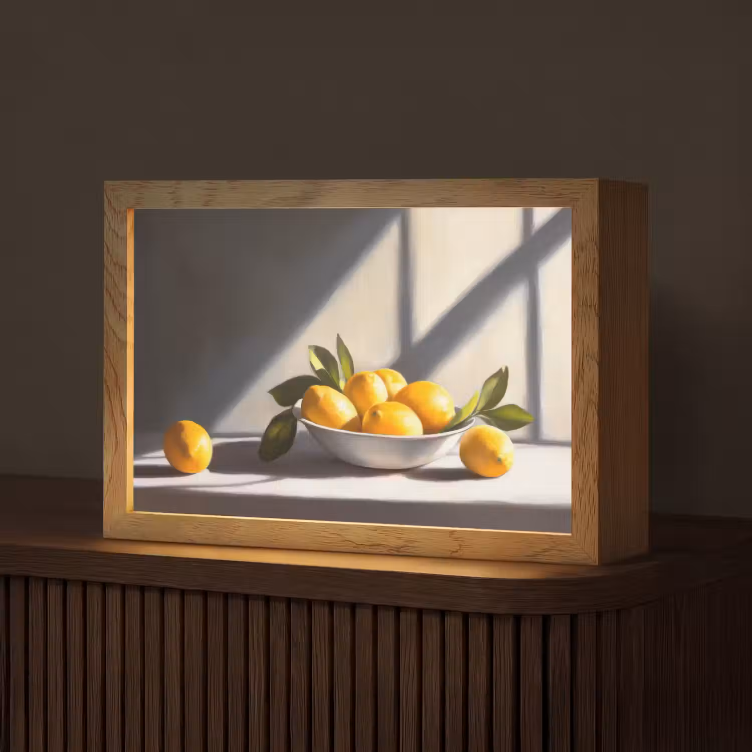 Citroenen - Stilleven - Geel Light Box met kabel (Tafellamp) klein -z3d_website