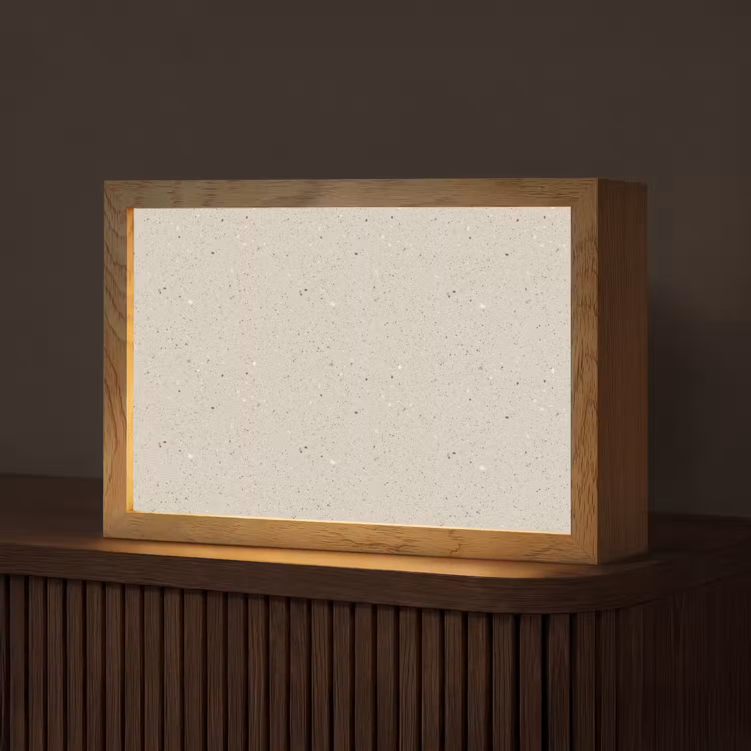 Lichtbeige - Terrazzo - Grijs Light Box met kabel (Tafellamp) klein 924 -z3d_website
