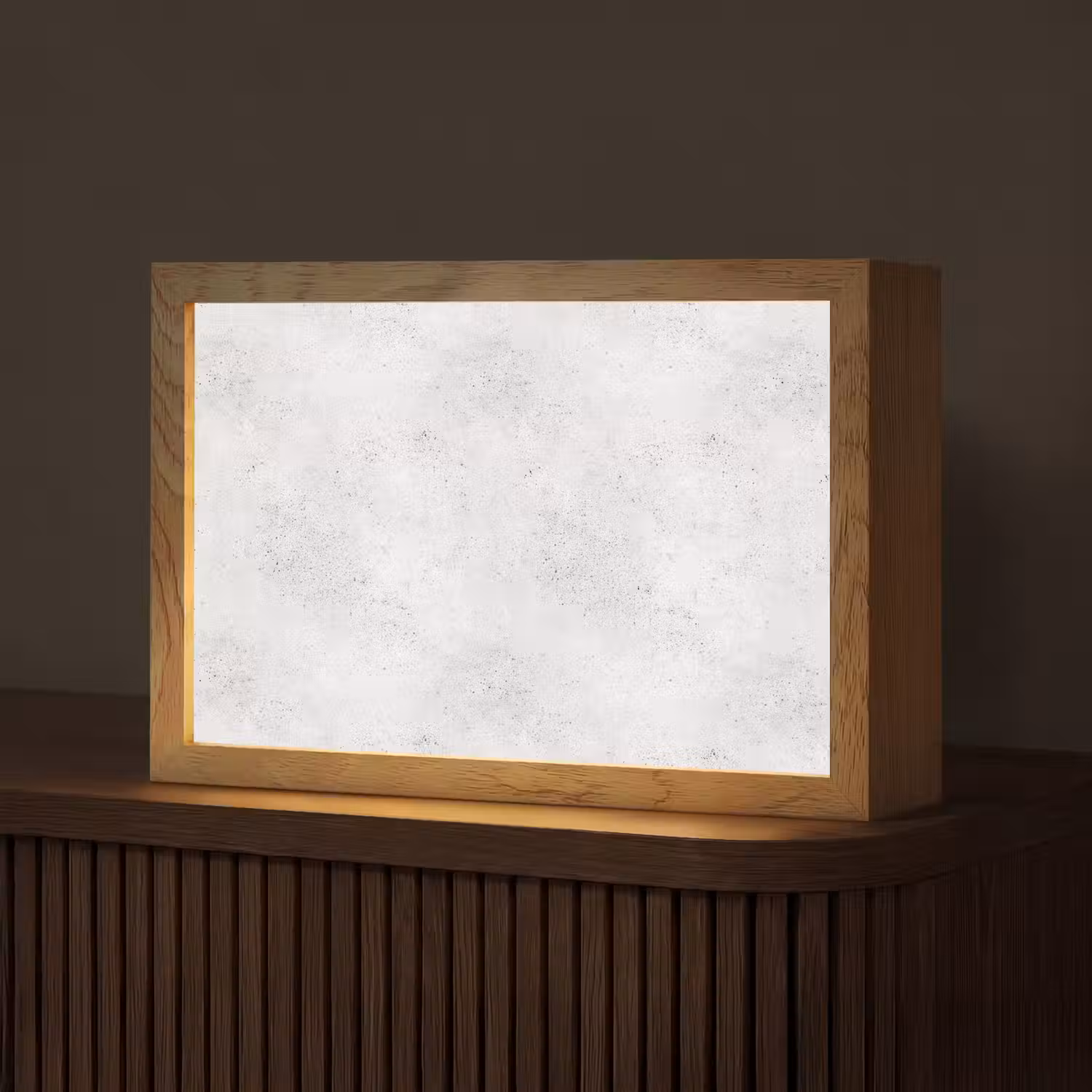 Lichtgrijs - Betonstructuur - Subtiel Light Box met kabel (Tafellamp) klein 924 -z3d_website