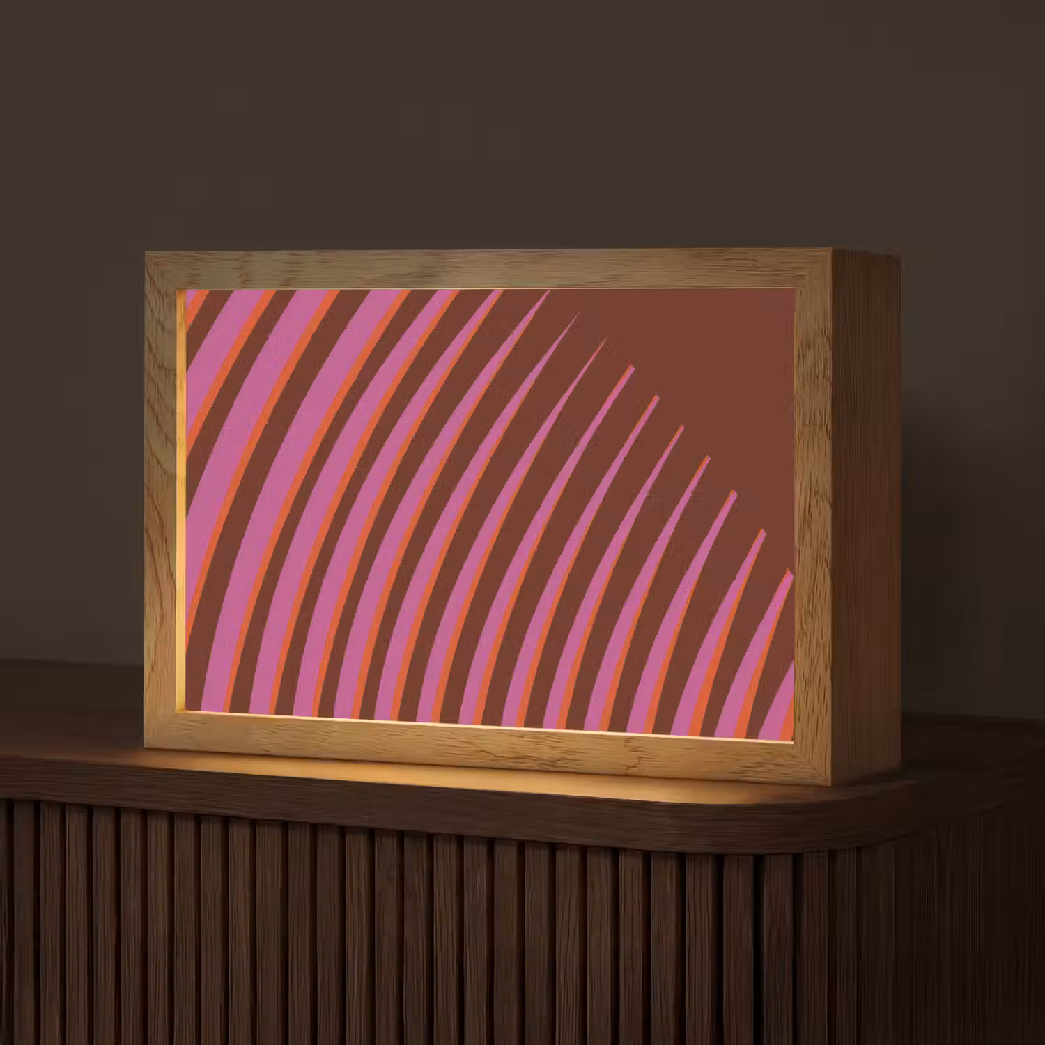 Lijnen - Rood - Beweging Light Box met kabel (Tafellamp) klein -z3d_website