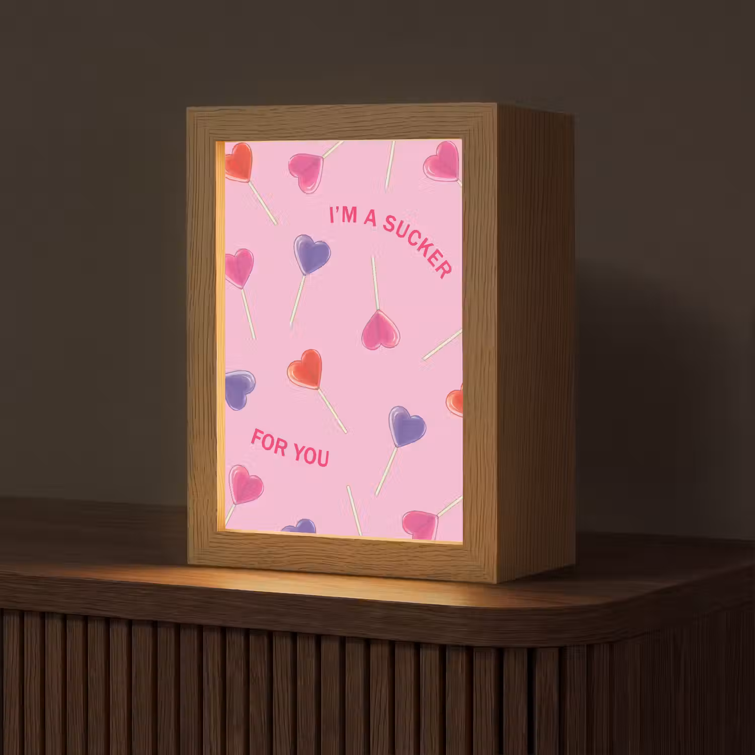 Lolly - Valentijn - Illustratie - Snoep Light Box met kabel (Tafellamp) klein -z3d_website