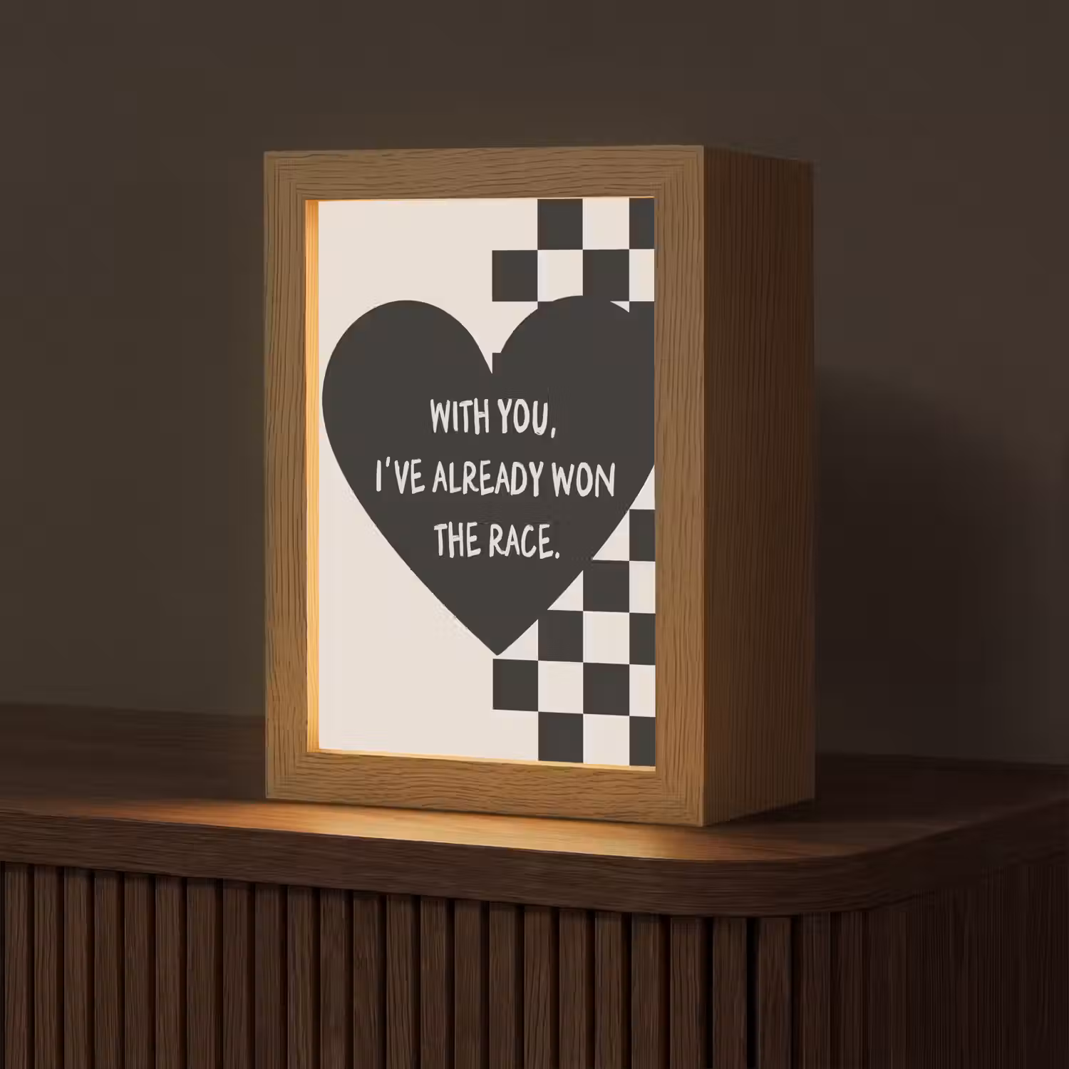 Liefde - Beige - Race Light Box met kabel (Tafellamp) klein -z3d_website