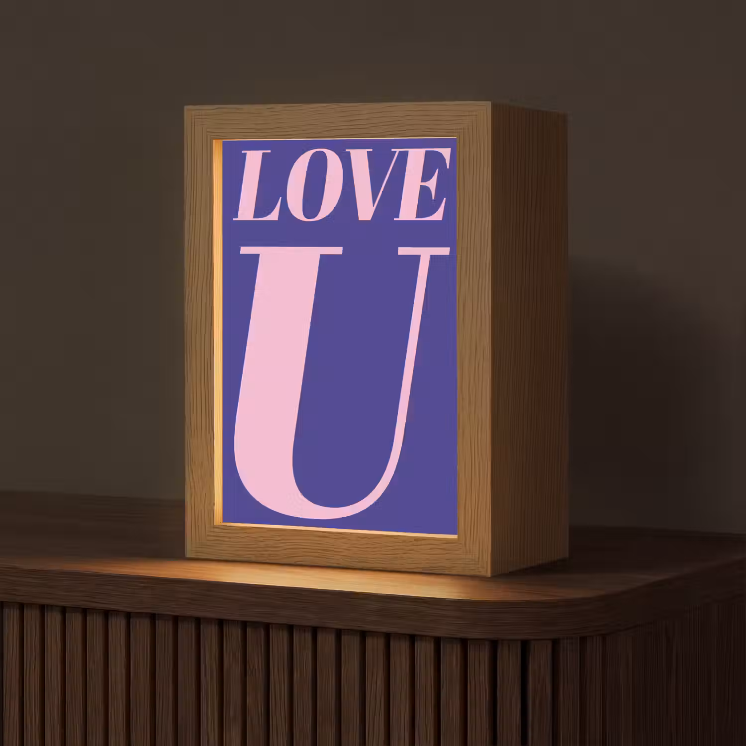 Love - Blauw - Valentijn Light Box met kabel (Tafellamp) klein -z3d_website