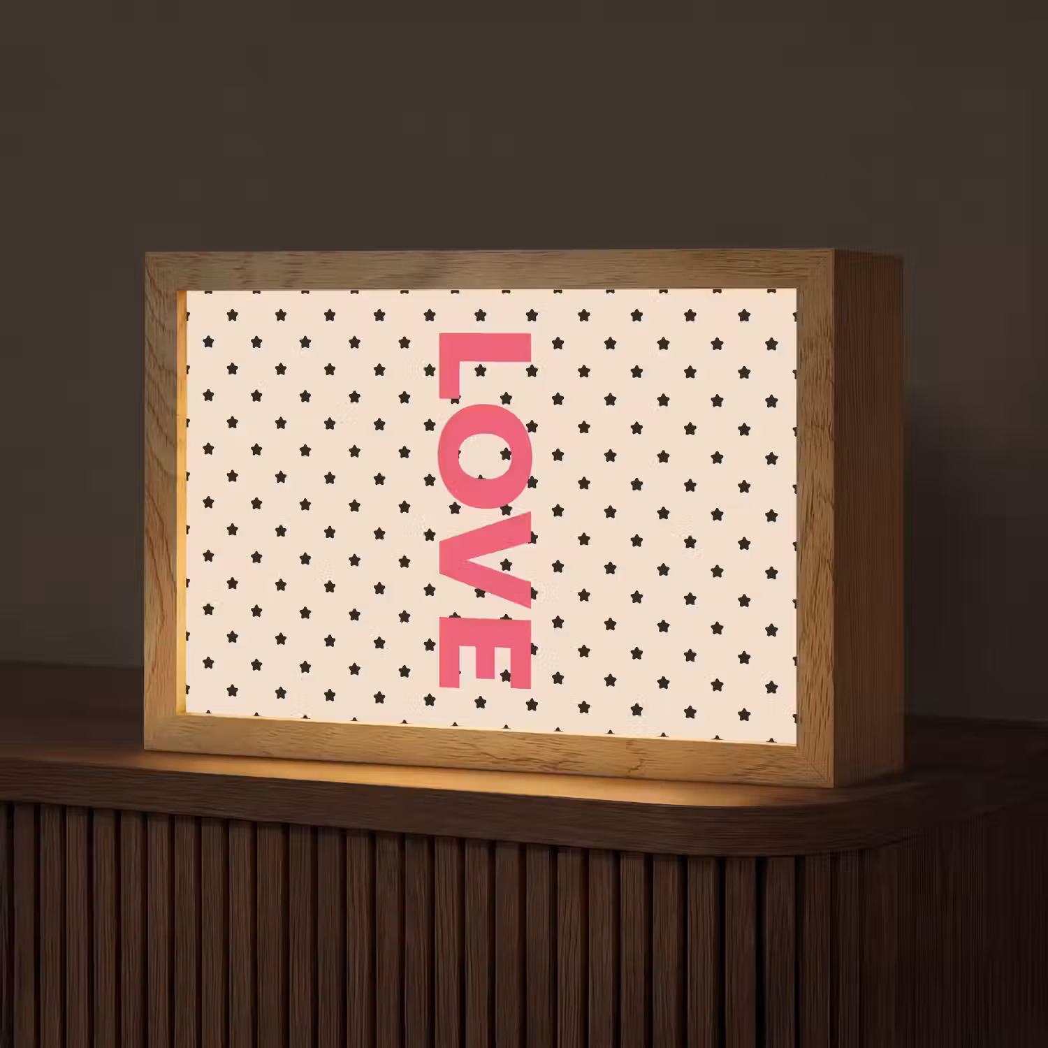 Love - Stippen - Roze Light Box met kabel (Tafellamp) klein -z3d_website