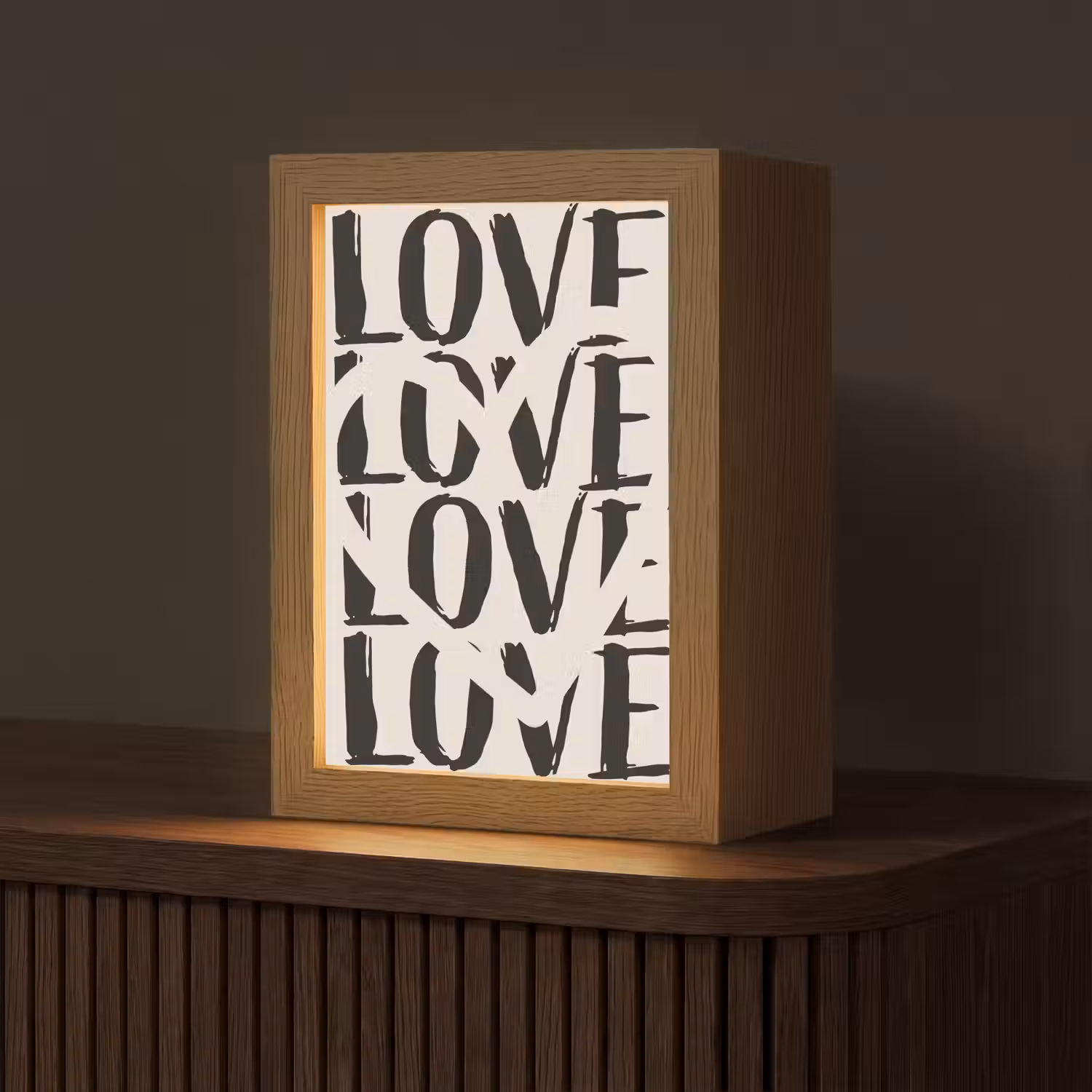 Love - Hart - Beige Light Box met kabel (Tafellamp) klein -z3d_website