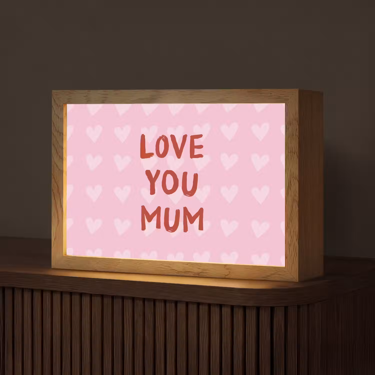 Love - Quote - Moeder - Rood Light Box met kabel (Tafellamp) klein -z3d_website