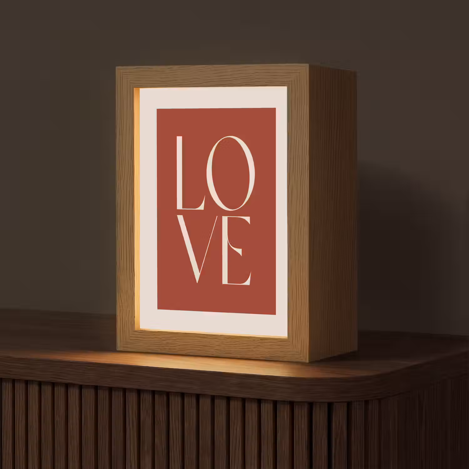 Love - Rood - Minimalistisch Light Box met kabel (Tafellamp) klein -z3d_website