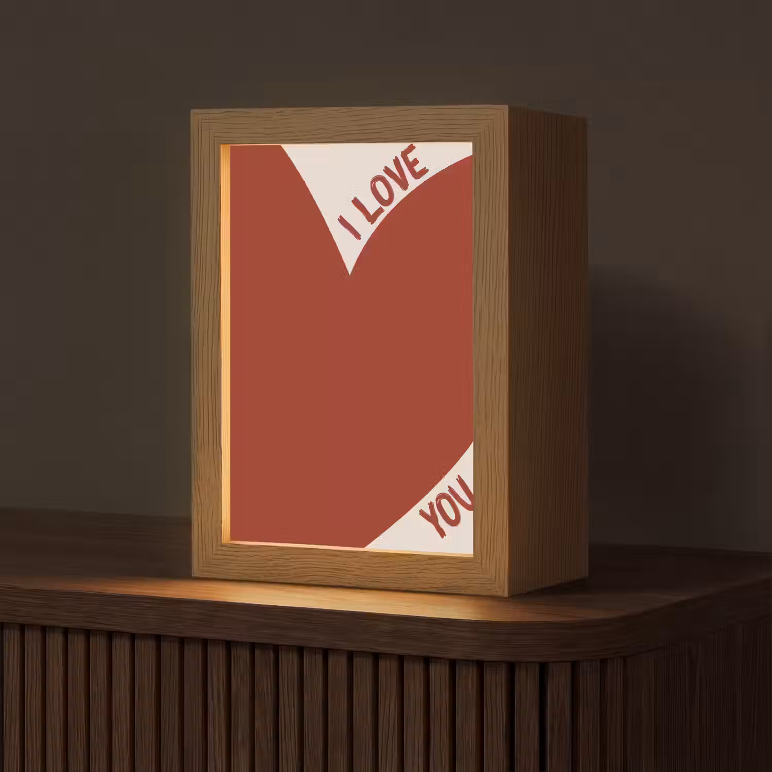Loveyou - Rood - Hart Light Box met kabel (Tafellamp) klein -z3d_website