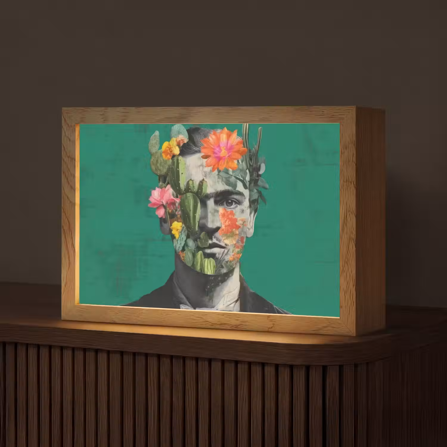 Man - Planten - Groen Light Box met kabel (Tafellamp) klein -z3d_website